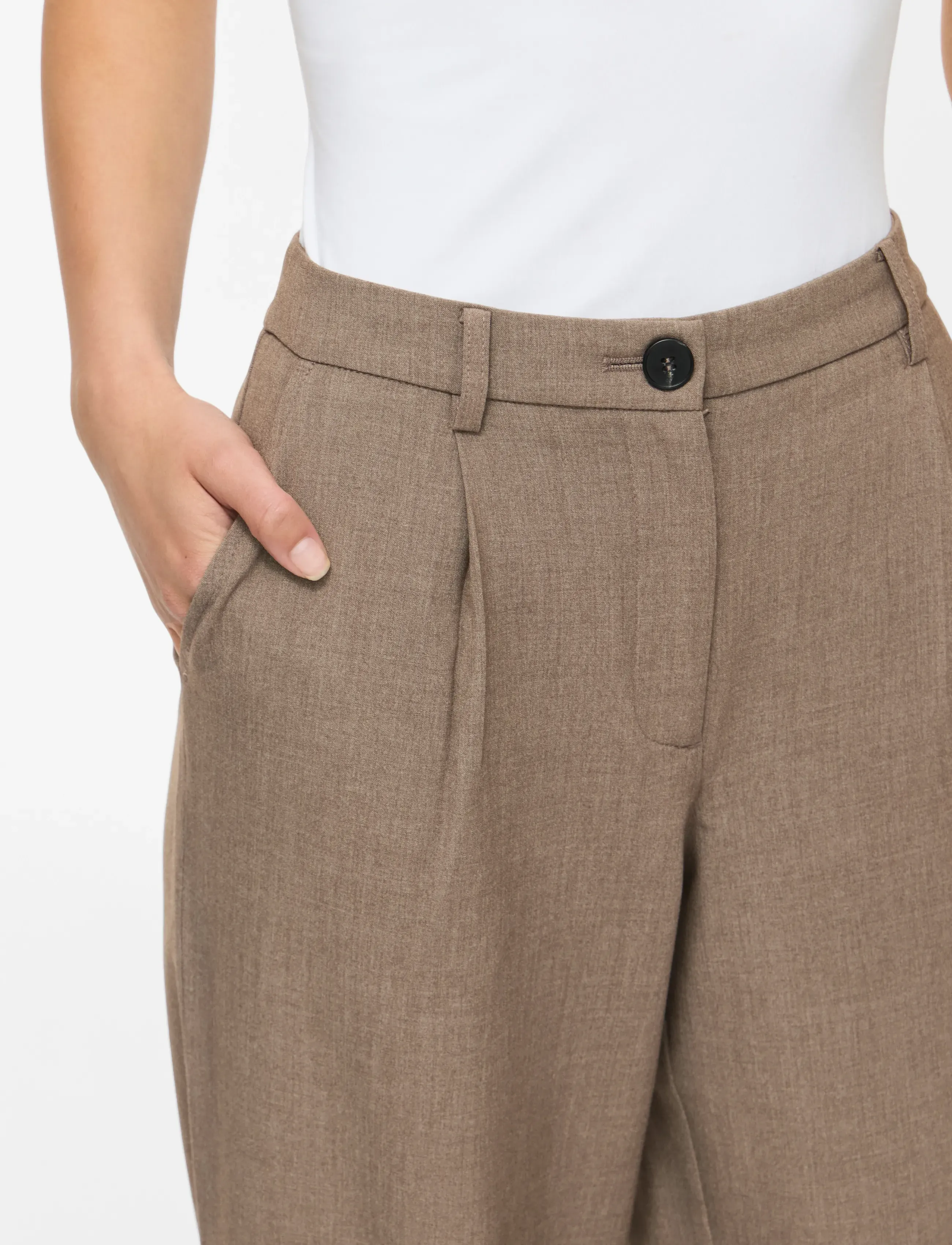Byxor Vila Noos Kari Wide Trousers Falcon 8