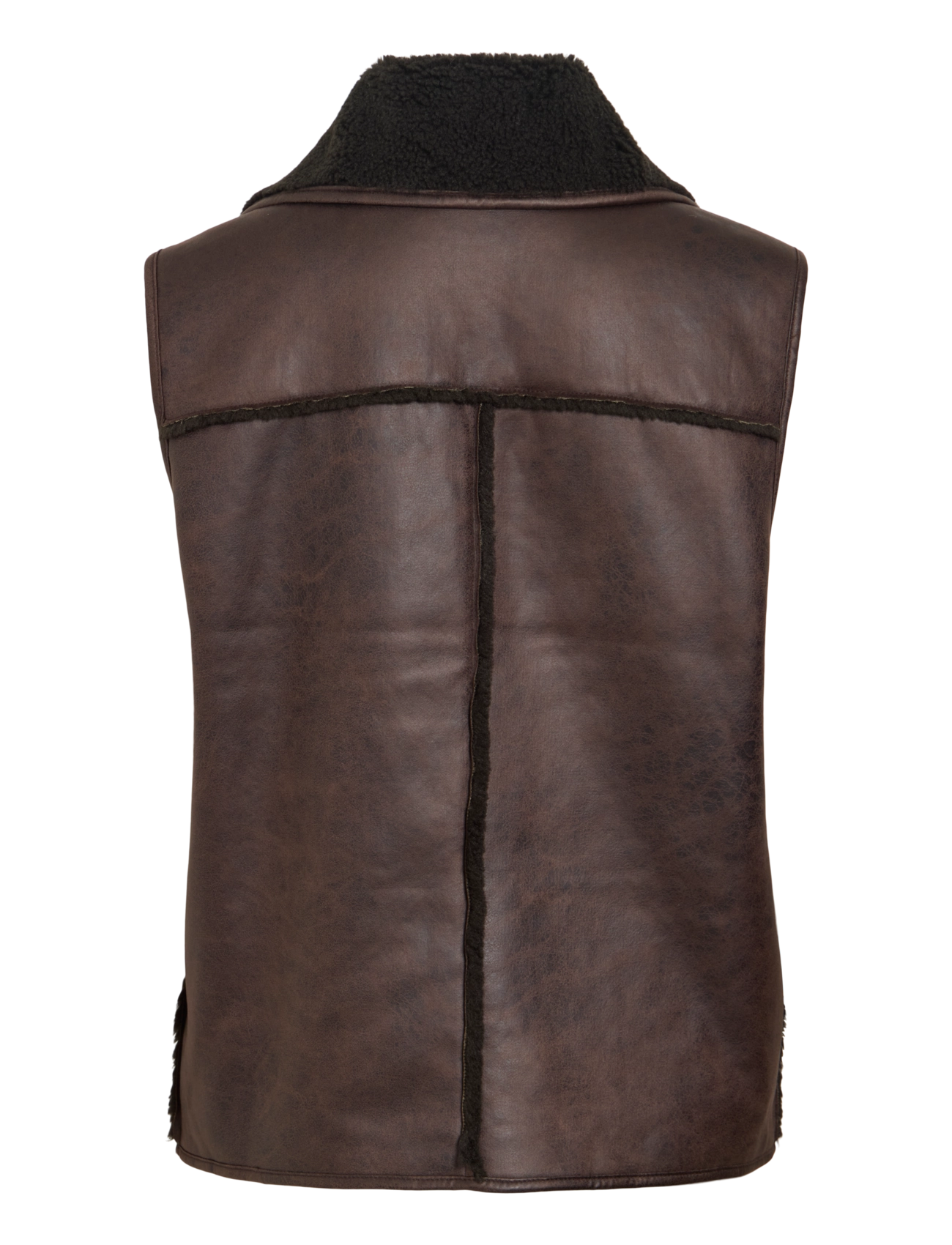 Vila - VIKADERA S/L SHEARLING VEST /OTW - teddy-vestid - demitasse - 2