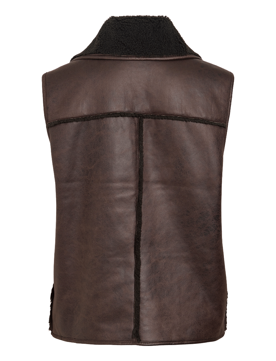 Vila - VIKADERA S/L SHEARLING VEST /OTW - teddy-vestid - demitasse - 2