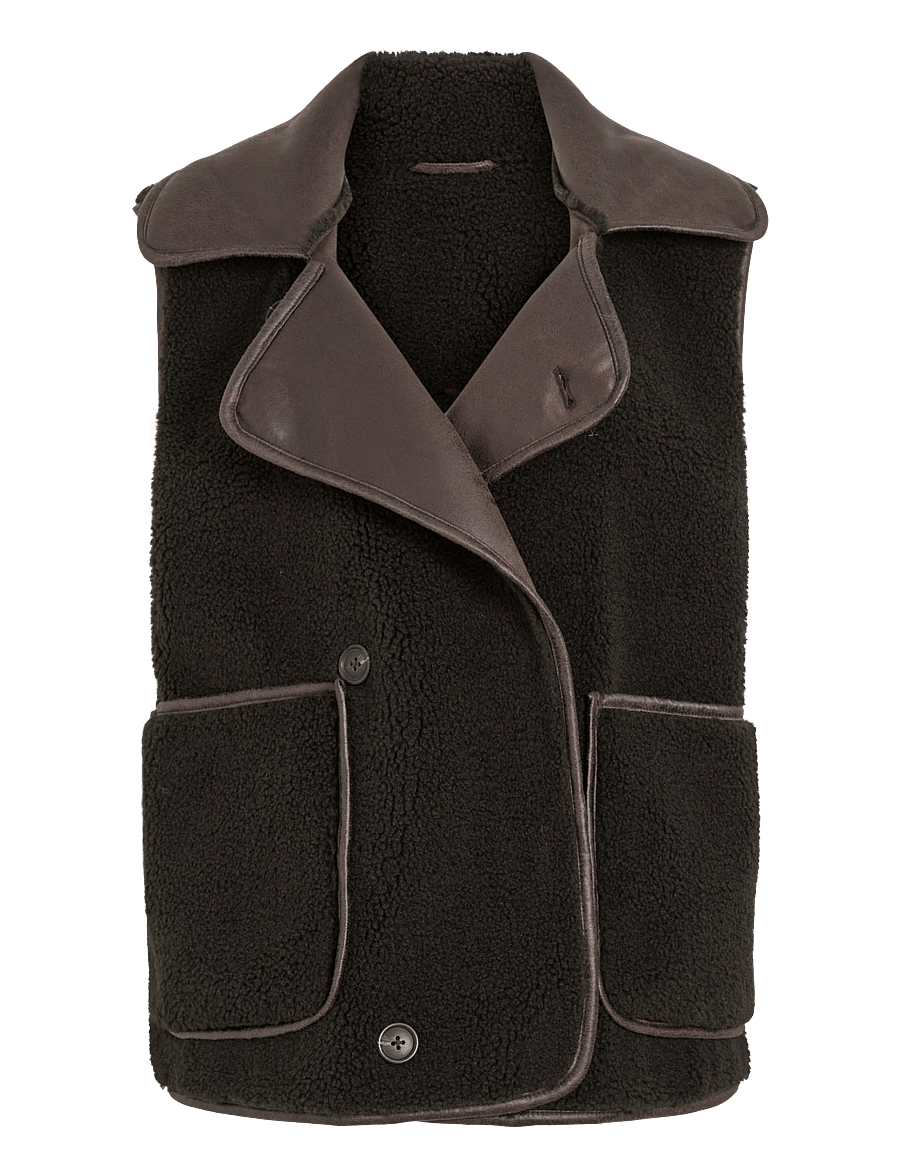 Vila - VIKADERA S/L SHEARLING VEST /OTW - teddy-vestid - demitasse - 3