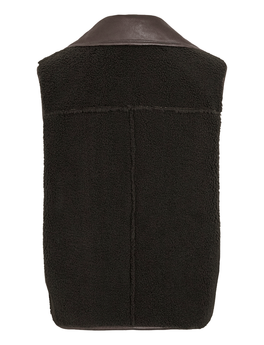 Vila - VIKADERA S/L SHEARLING VEST /OTW - teddy-vestid - demitasse - 4