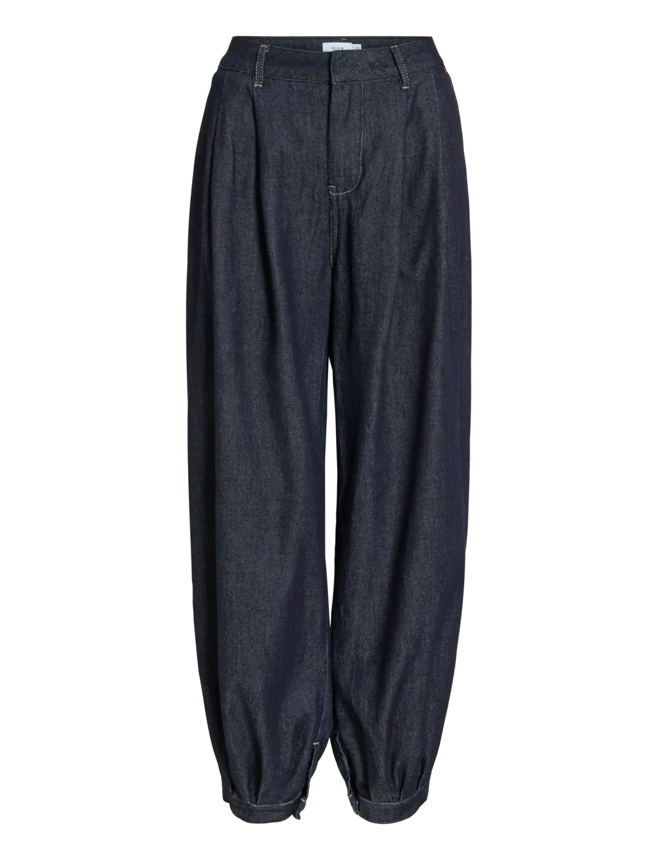 Vila VICUBA DENIM BALLOON PANTS /LN - Teksad - DARK BLUE DENIM / navy