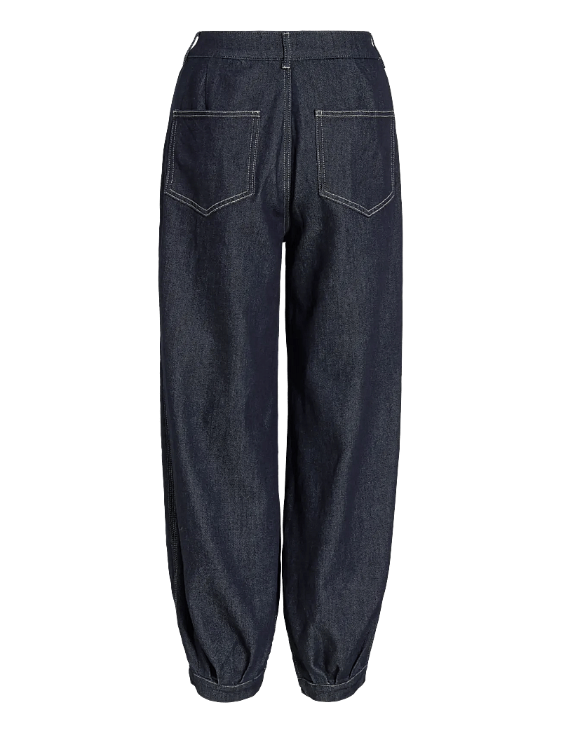 Vila - VICUBA DENIM BALLOON PANTS /LN - barrel jeans - dark blue denim - 2