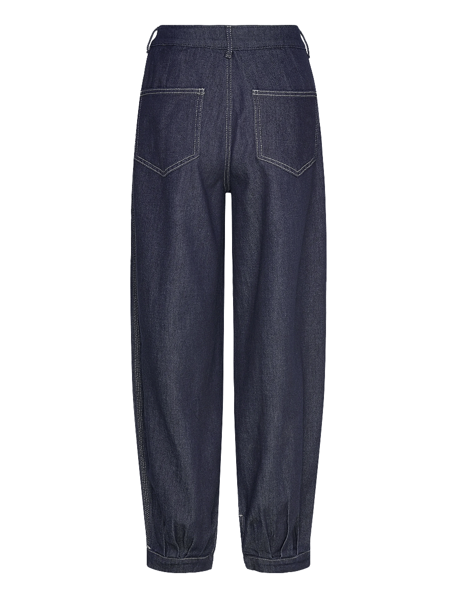 Vila - VICUBA DENIM BALLOON PANTS /LN - barrel jeans - dark blue denim - 2