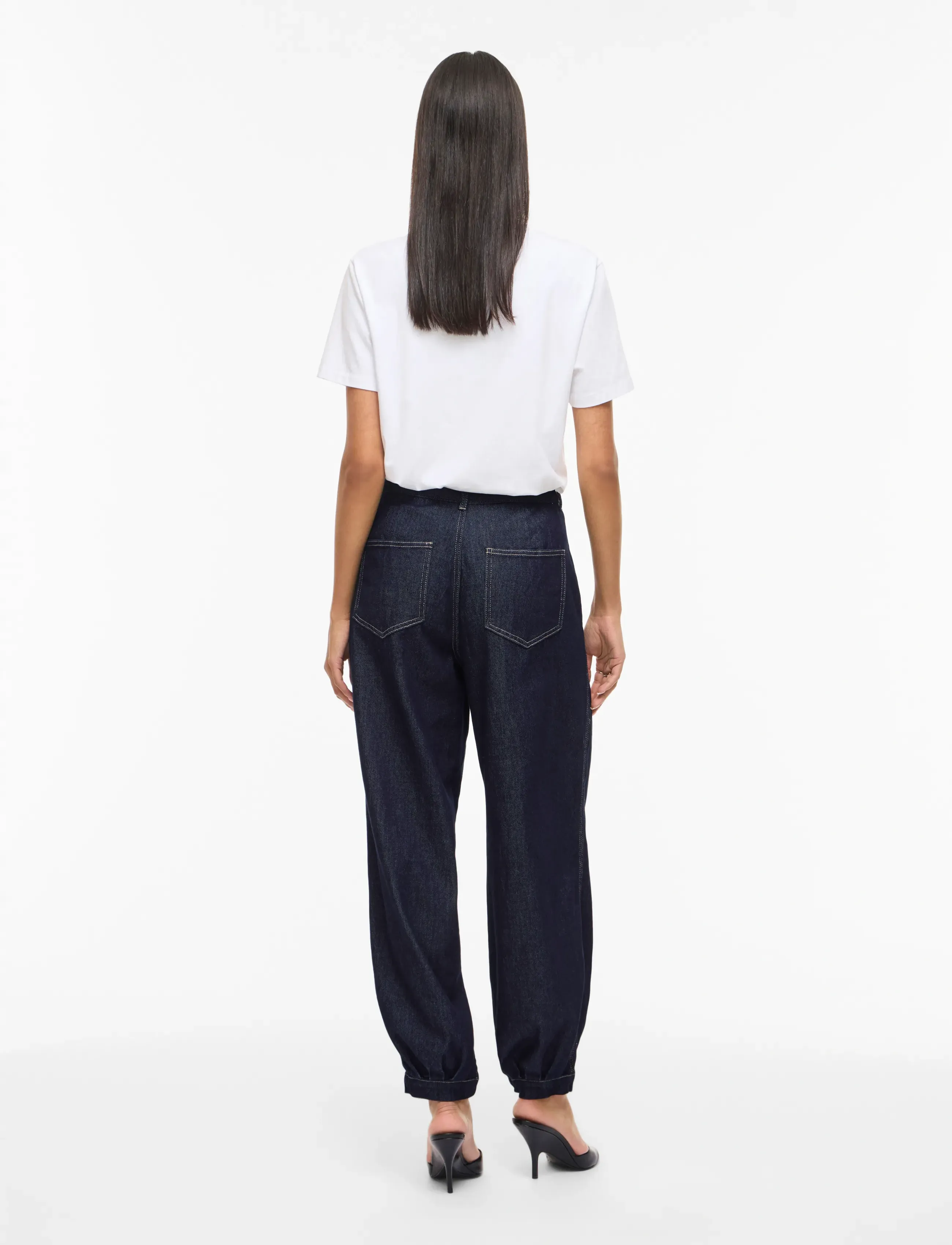 Vila - VICUBA DENIM BALLOON PANTS /LN - barrel jeans - dark blue denim - 3