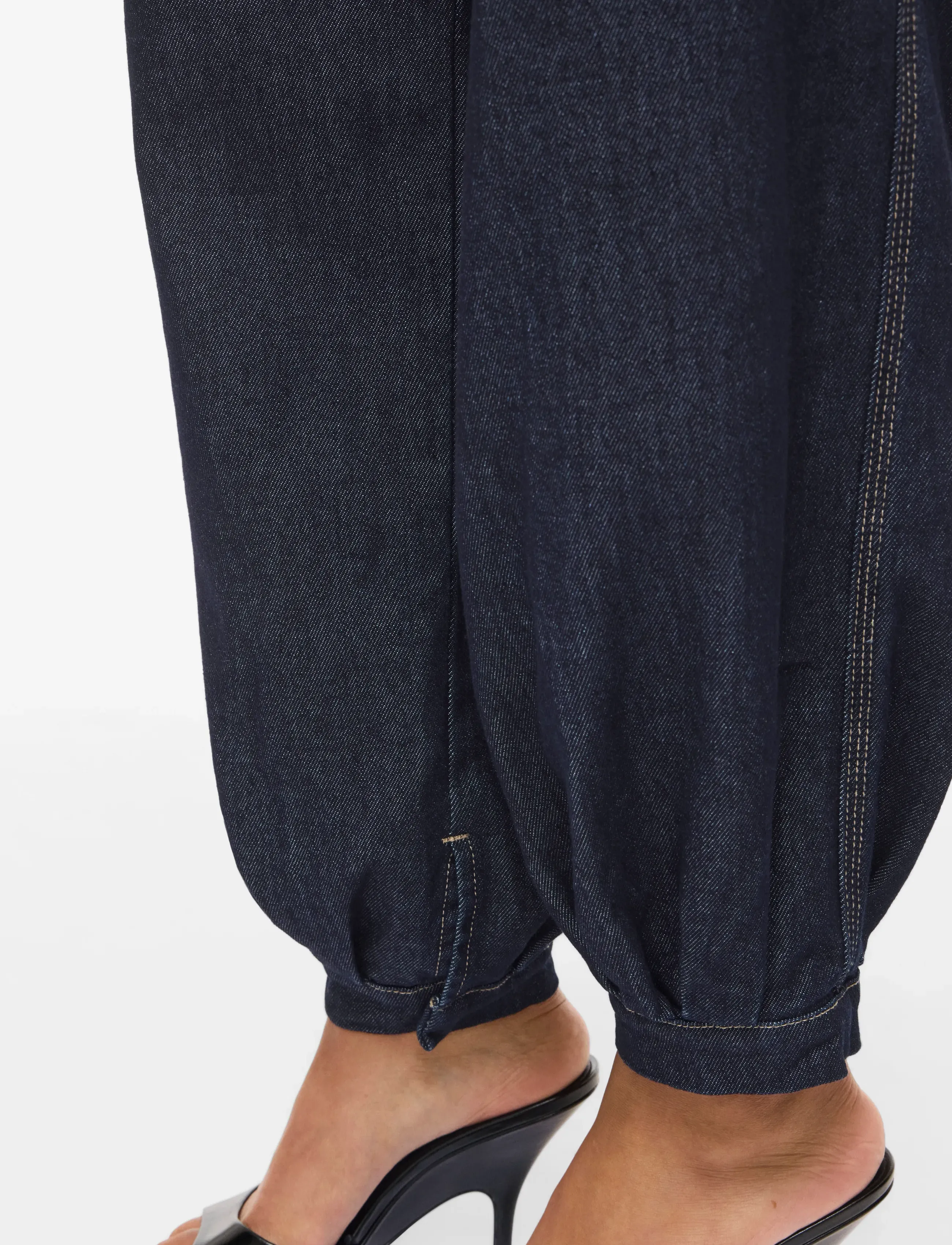 Vila - VICUBA DENIM BALLOON PANTS /LN - barrel jeans - dark blue denim - 5