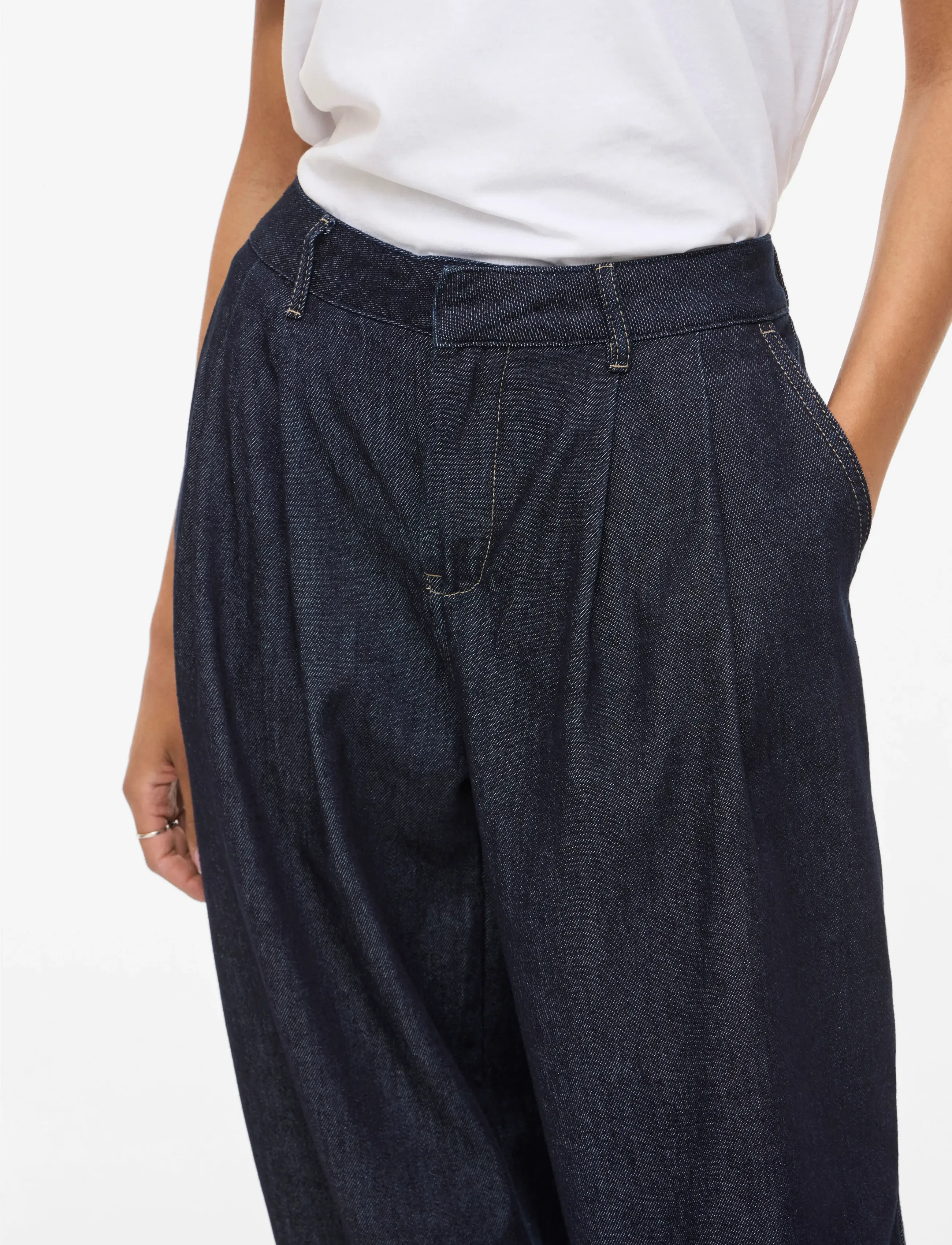 VILA Vicuba Denim Balloon Pants /Ln cargobyxor dam – bild 6