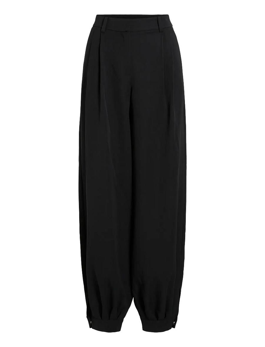 Vila - VINUNA BALLOON PANTS /LN - „barrel“ silueto kelnės - black - 1