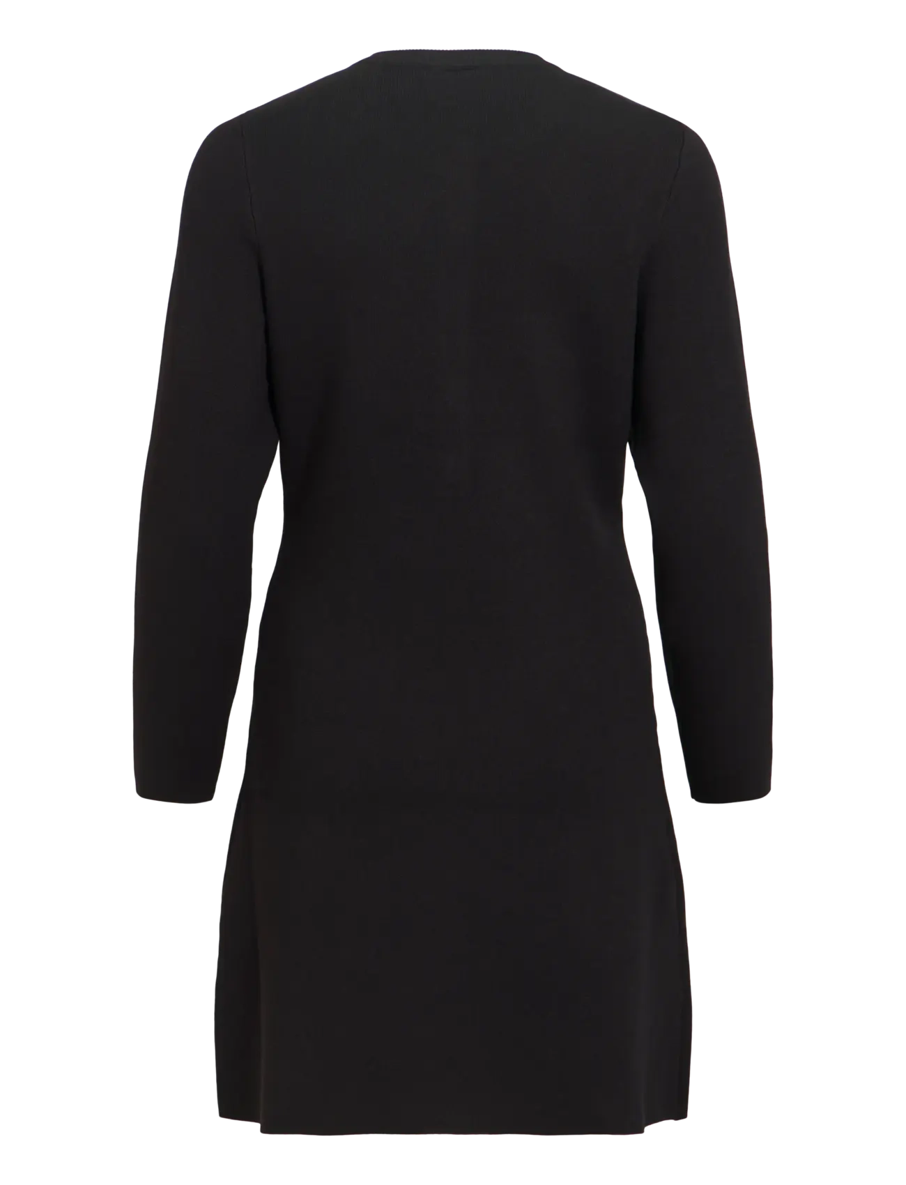 Vila - VISWAY O-NECK L/S A-LINE KNIT DRESS - black beauty - 2
