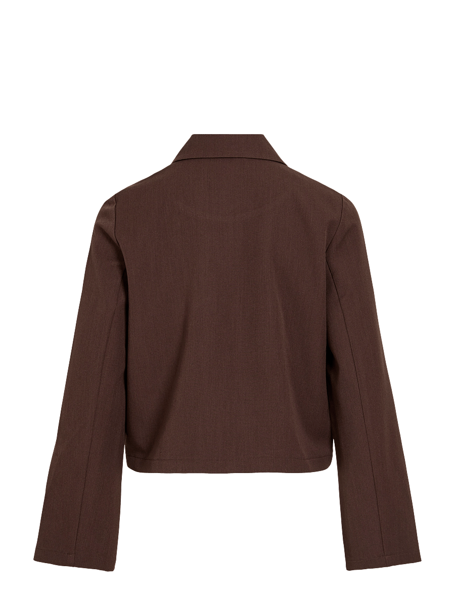 Vila - VILEORA L/S SHIRT - pikkade varrukatega särgid - coffee bean - 1