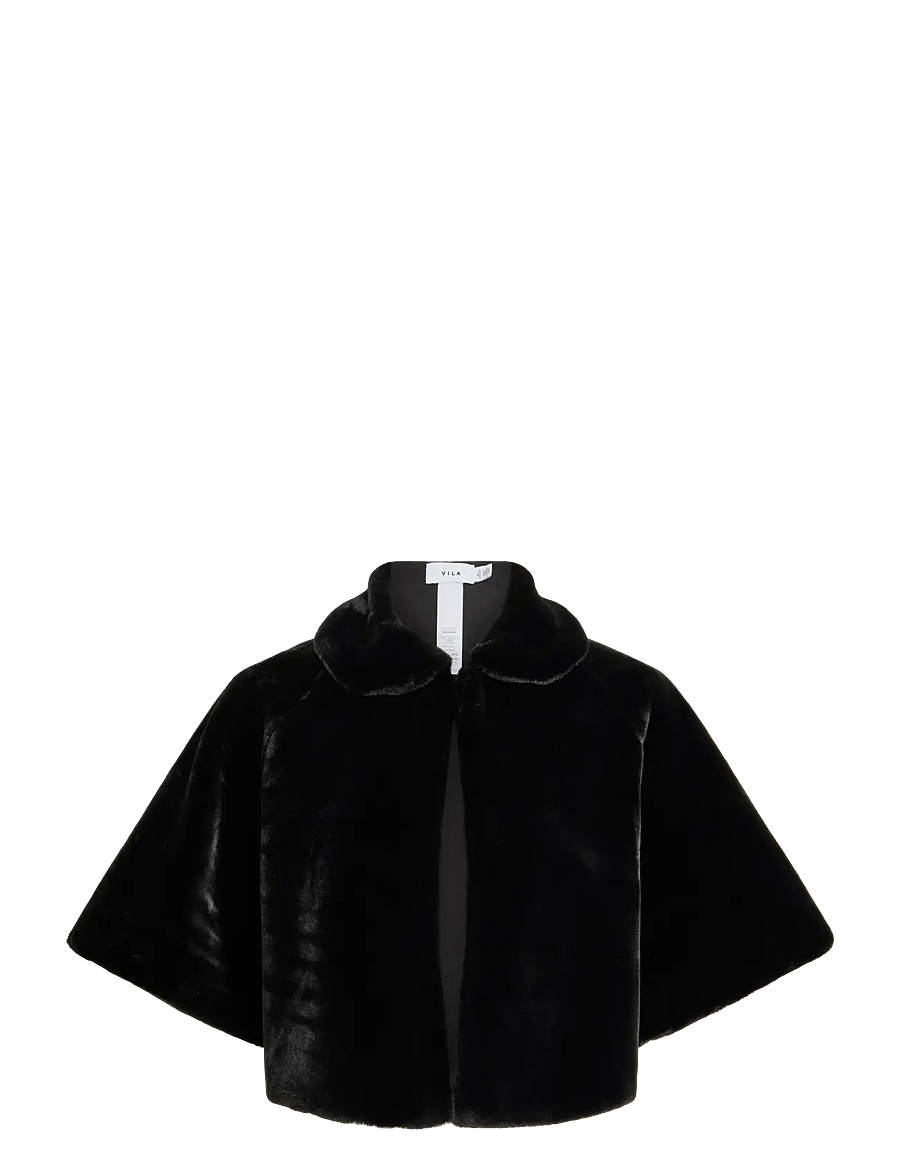 Vila - VIFULLY SHORT CAPE/EF - faux fur - black beauty - 0
