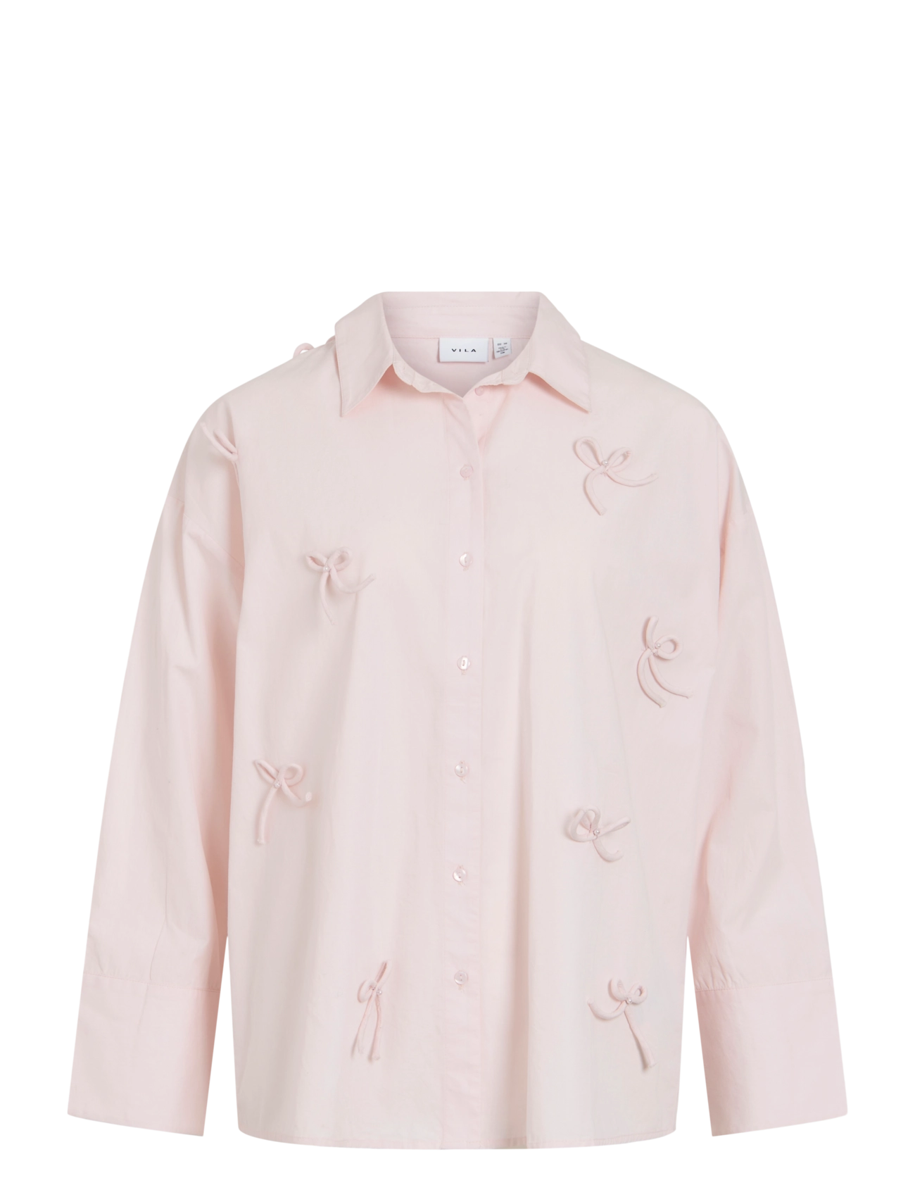 Vila VIISOLDA OVERSIZE SHIRT BOW - Bluser & Skjorter - BALLET SLIPPER / pink/rose