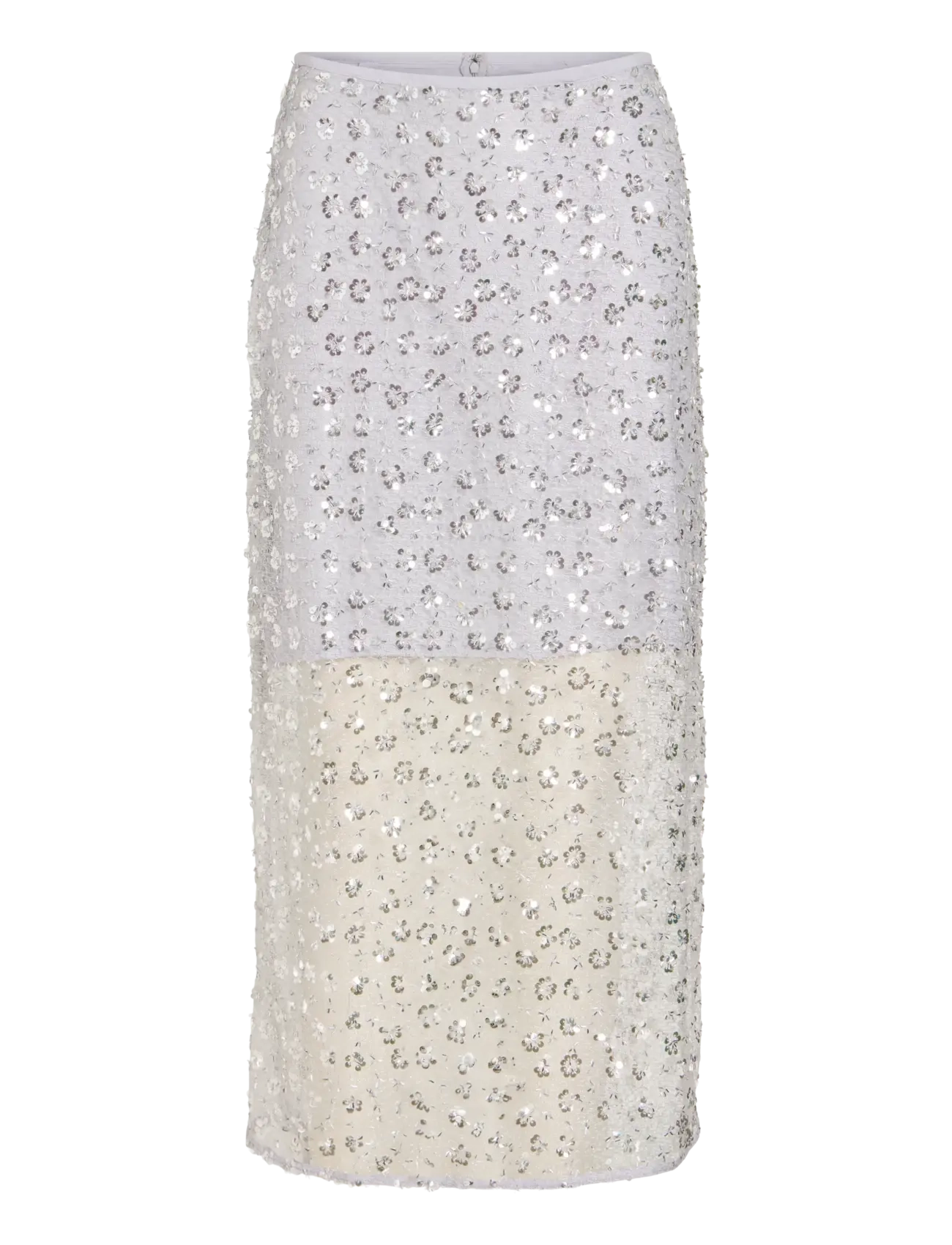 Vila - VIGLITA MIDI SKIRT/DC/BFS - paljettkjolar - silver - 1