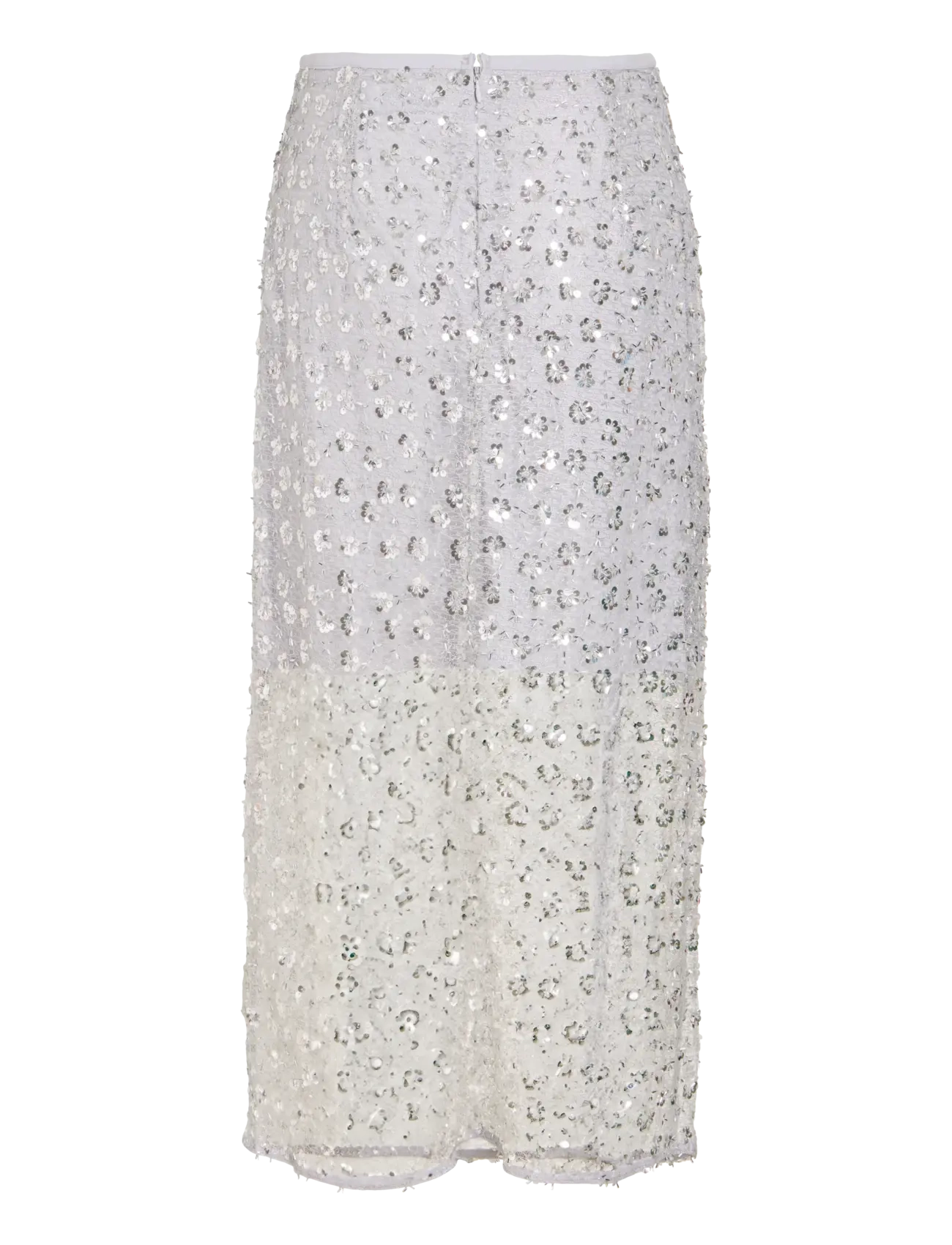 Vila - VIGLITA MIDI SKIRT/DC/BFS - paljettkjolar - silver - 2