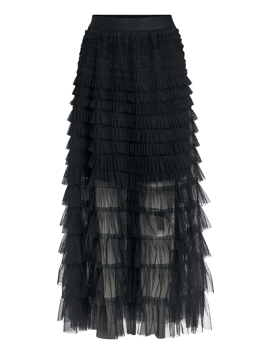 Vila - VICATYA ANKEL SKIRT/DC - maxikjolar - black beauty - 0