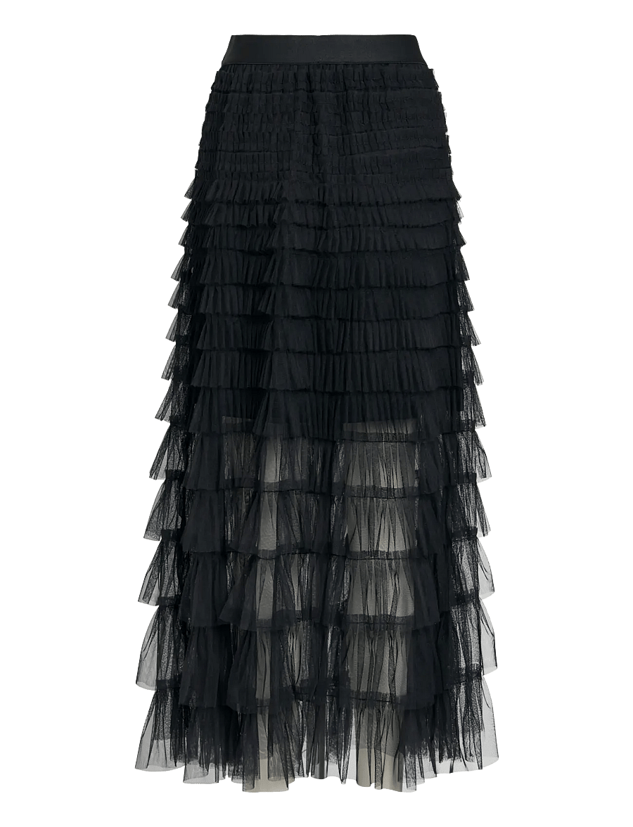 Vila - VICATYA ANKEL SKIRT/DC - maxikjolar - black beauty - 1