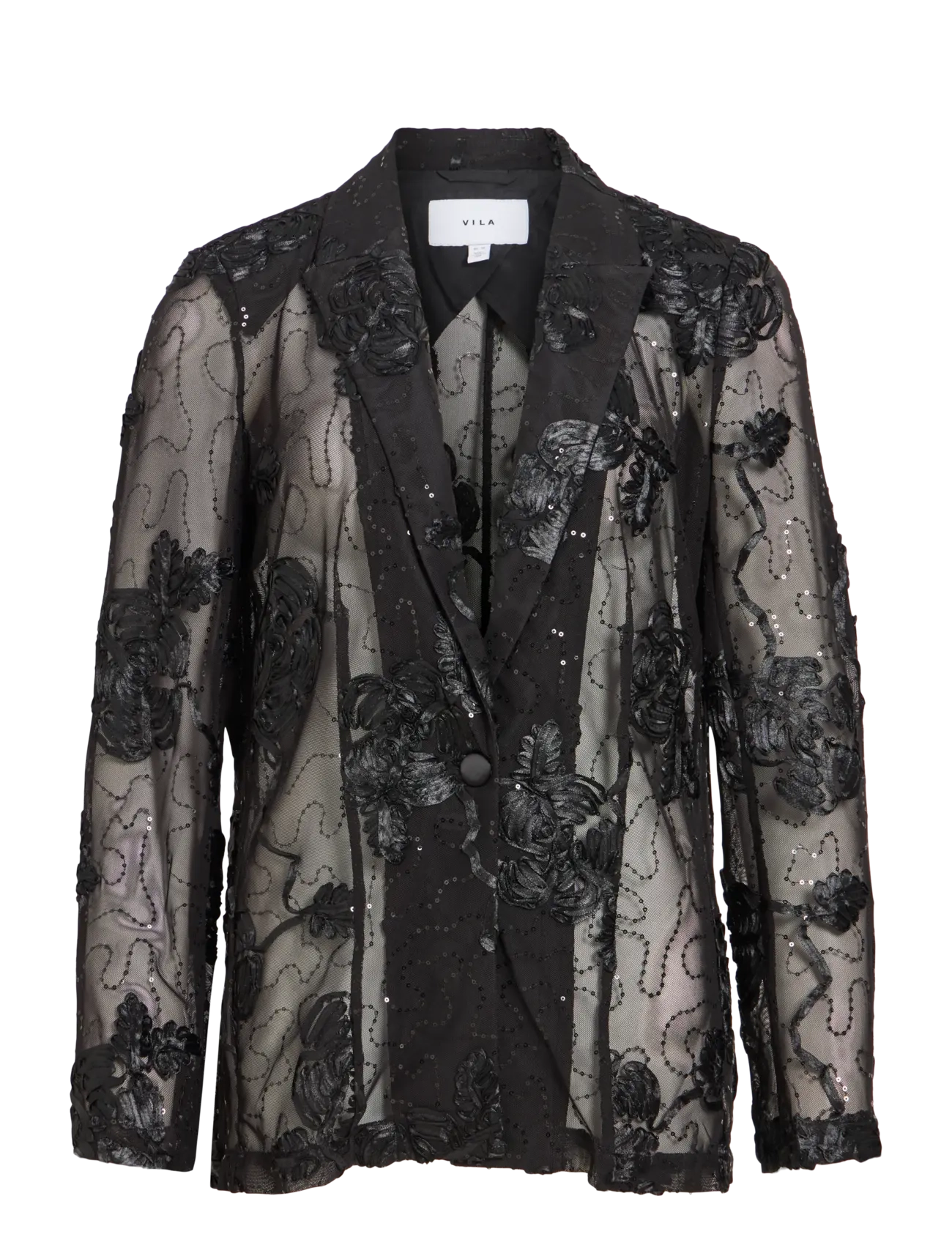 Vila VIDITTE L/S BLAZER/DC/BFS - Fashion Trends - BLACK BEAUTY / black