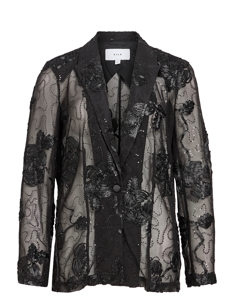 Vila - VIDITTE L/S BLAZER/DC/BFS - black beauty - 1