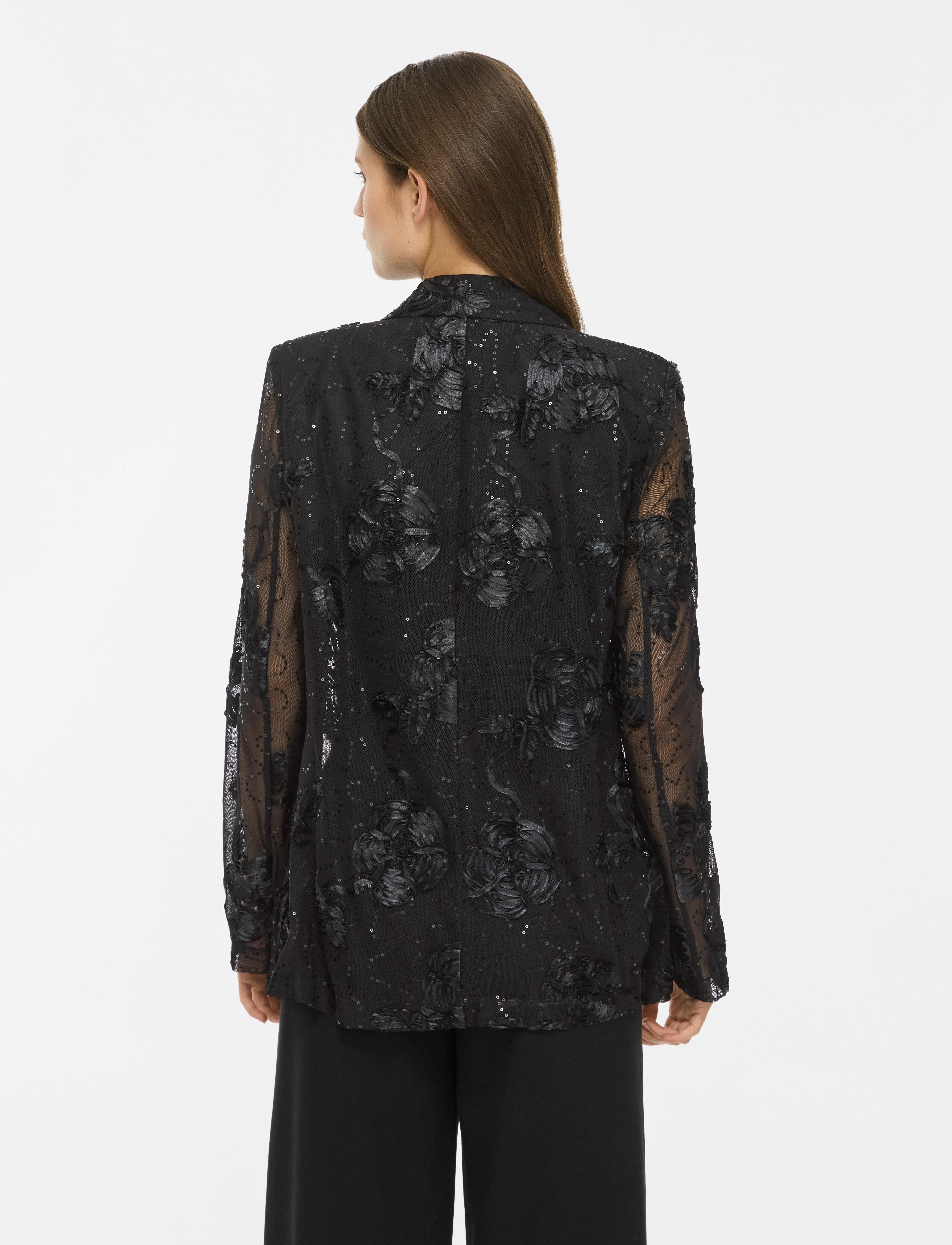 Vila - VIDITTE L/S BLAZER/DC/BFS - black beauty - 3