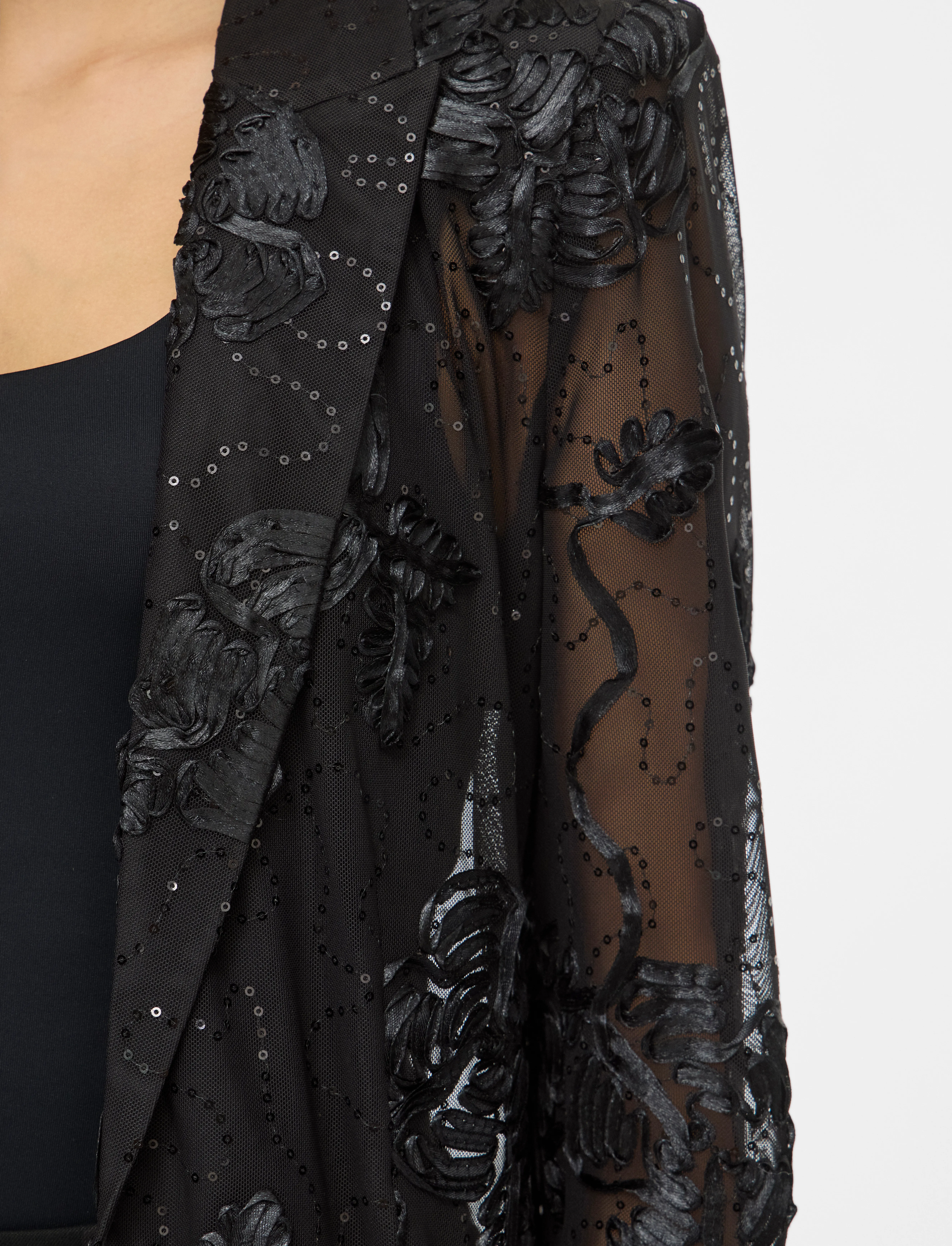 Vila - VIDITTE L/S BLAZER/DC/BFS - black beauty - 5