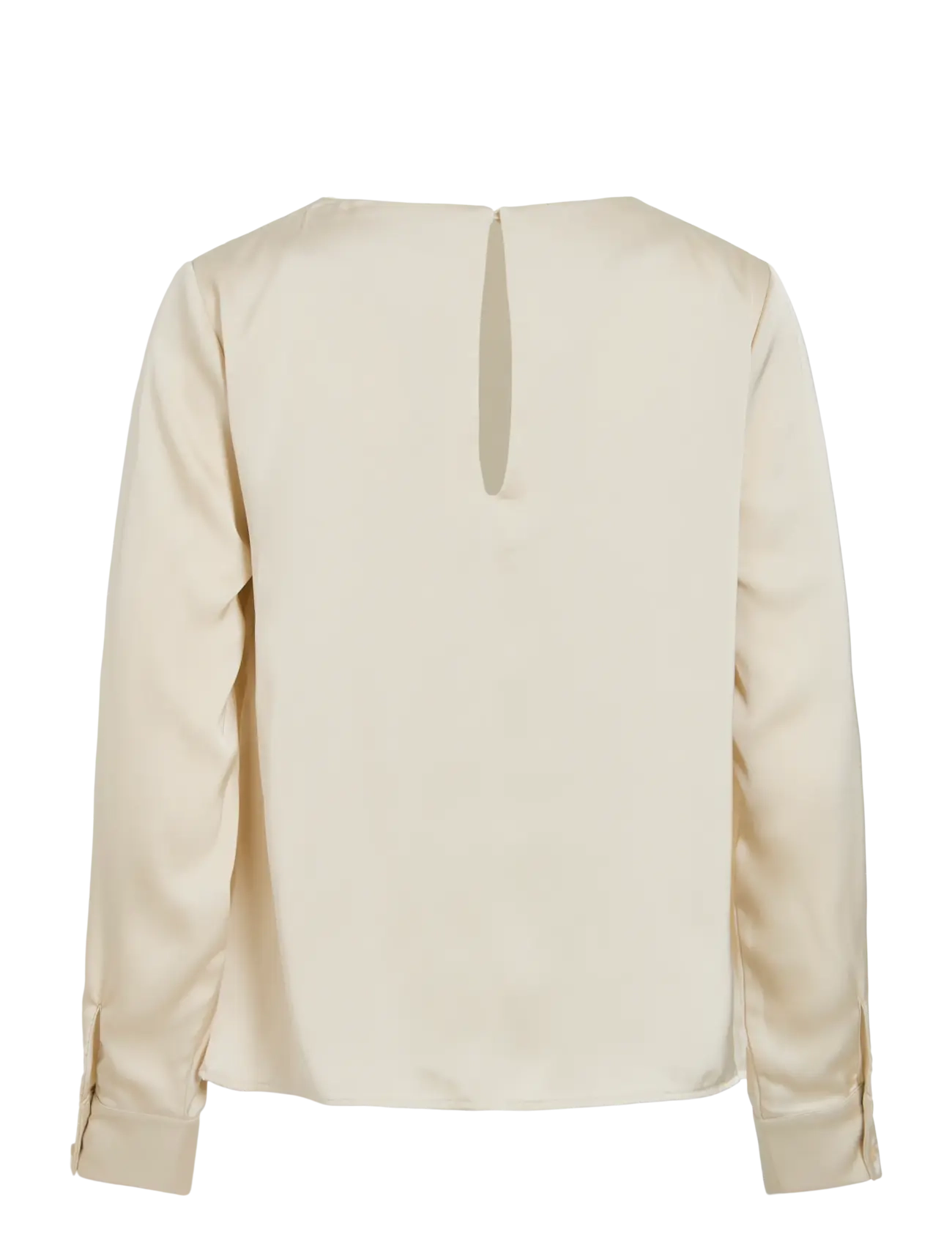 Vila - VIFREJA WATERFALL L/S TOP/DC - långärmade blusar - birch - 2