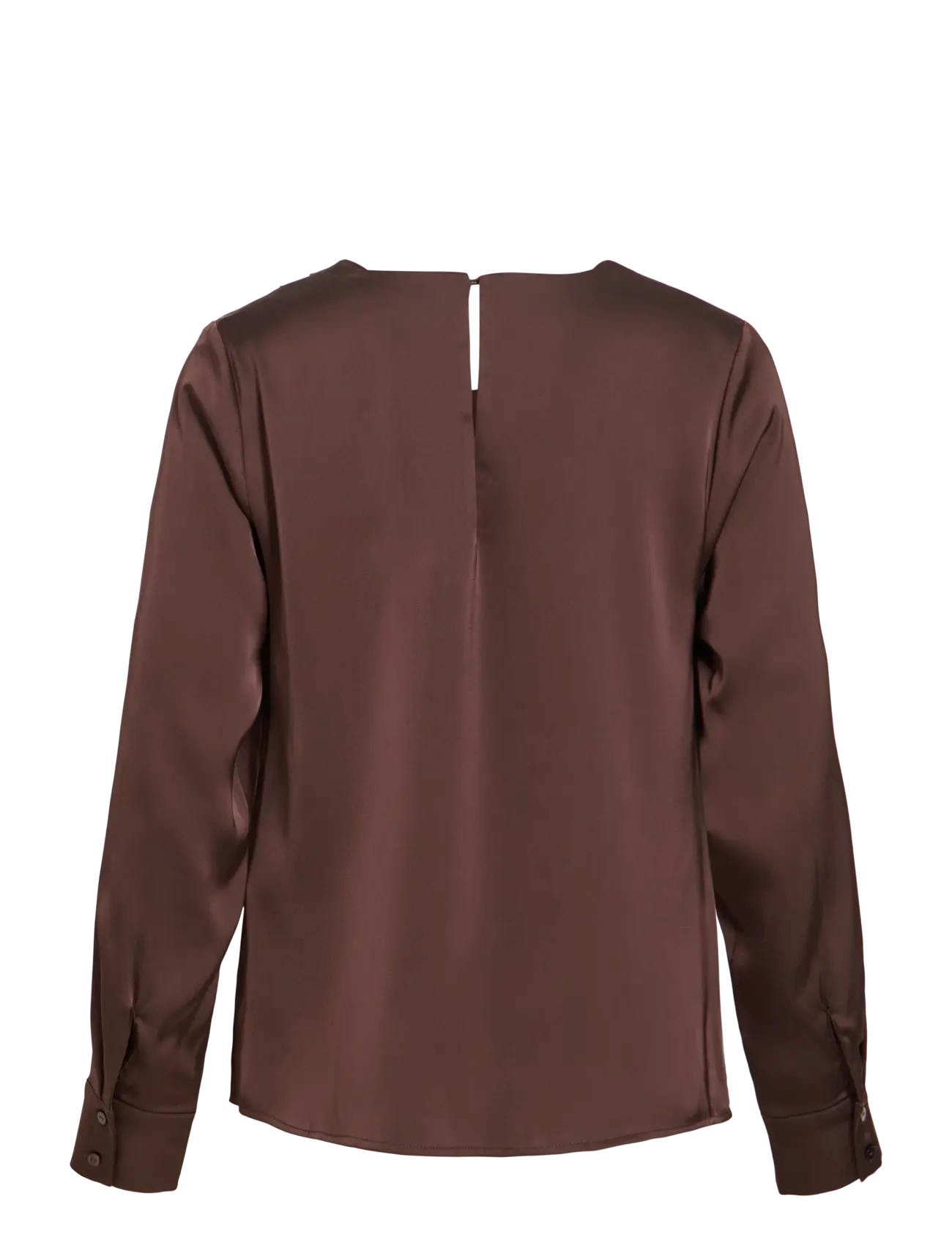 Vila - VIFREJA WATERFALL L/S TOP/DC - långärmade blusar - coffee bean - 2