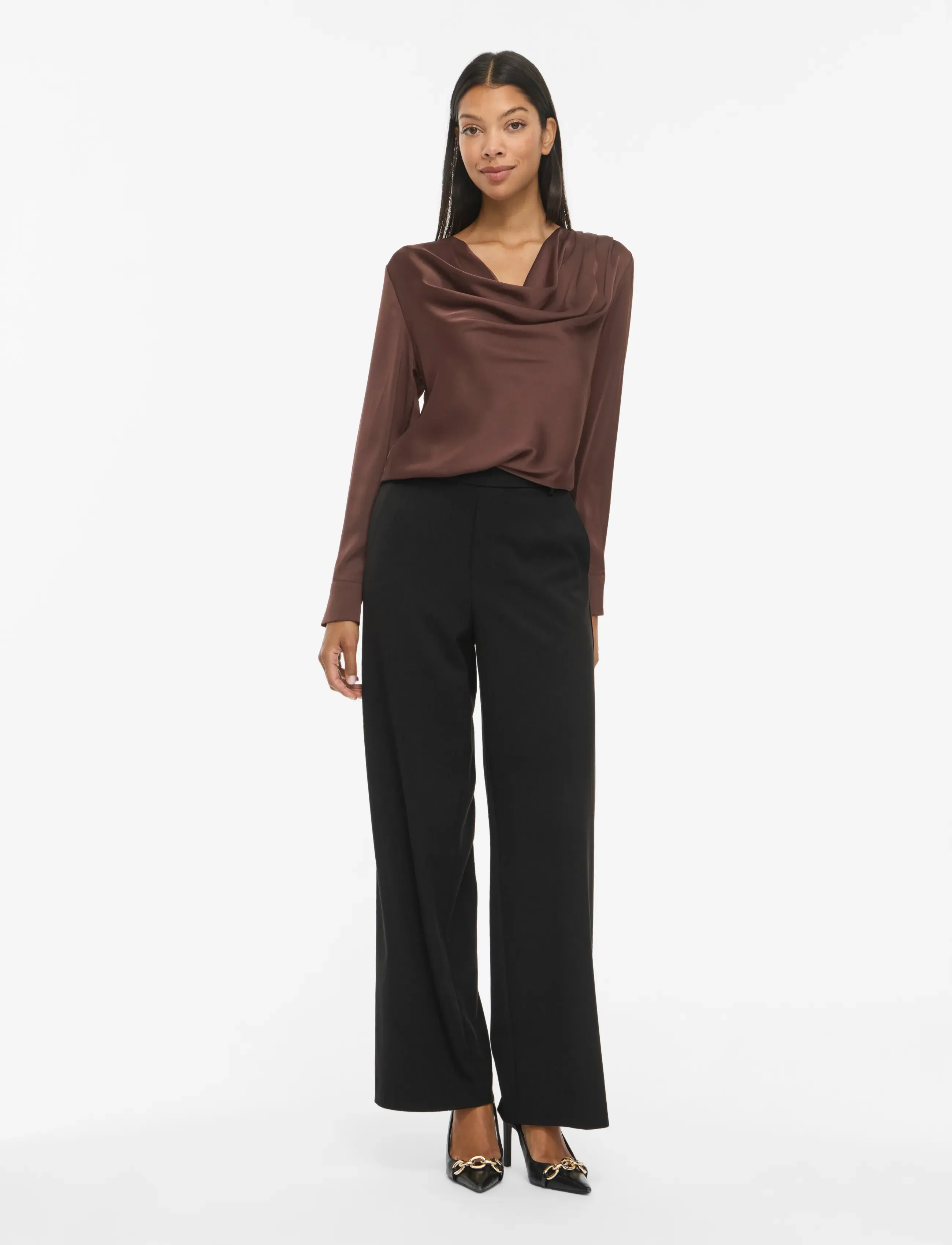 VILA Vifreja Waterfall L/S Top/Dc skjortor & blusar dam – bild 3
