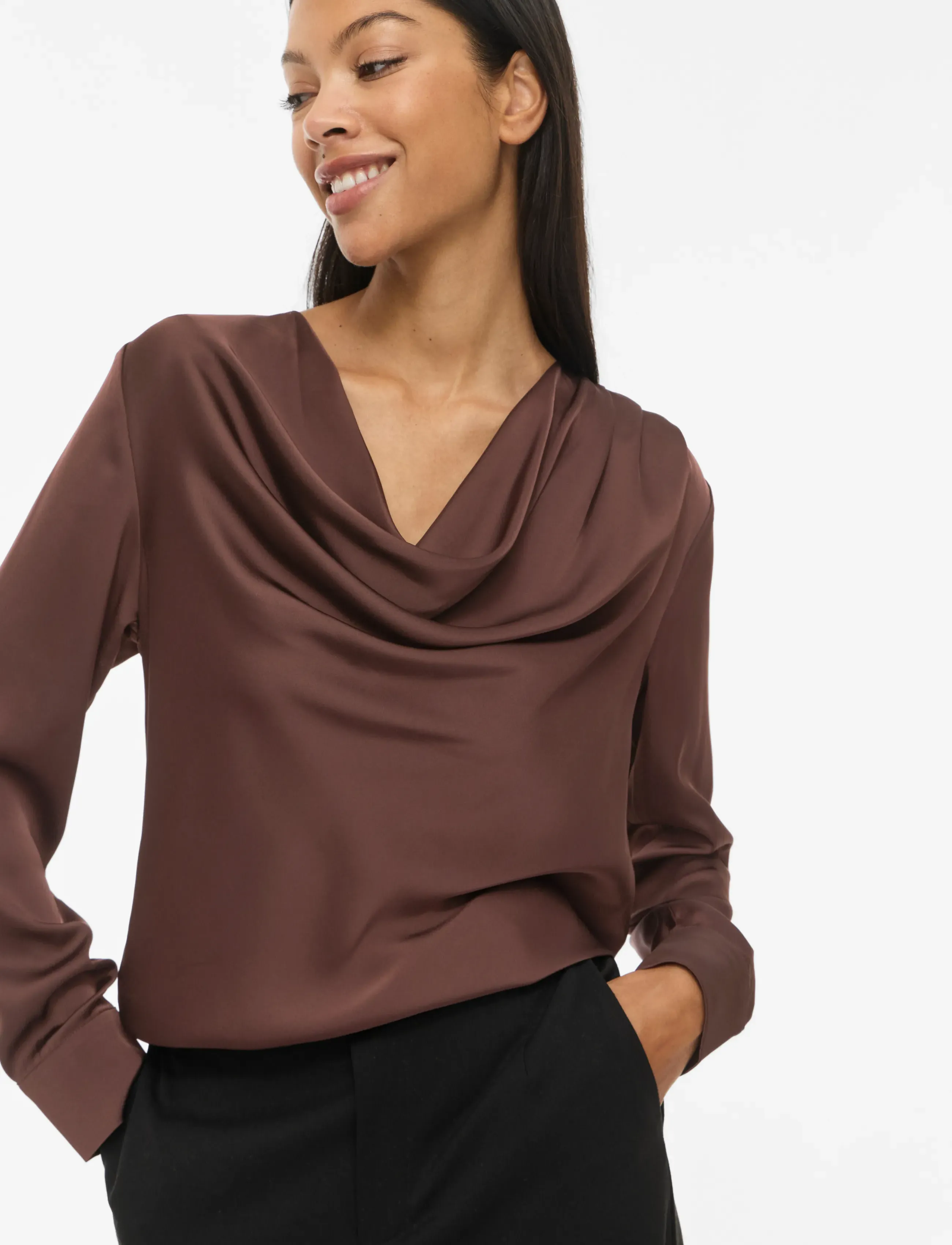 VILA Vifreja Waterfall L/S Top/Dc skjortor & blusar dam – bild 6