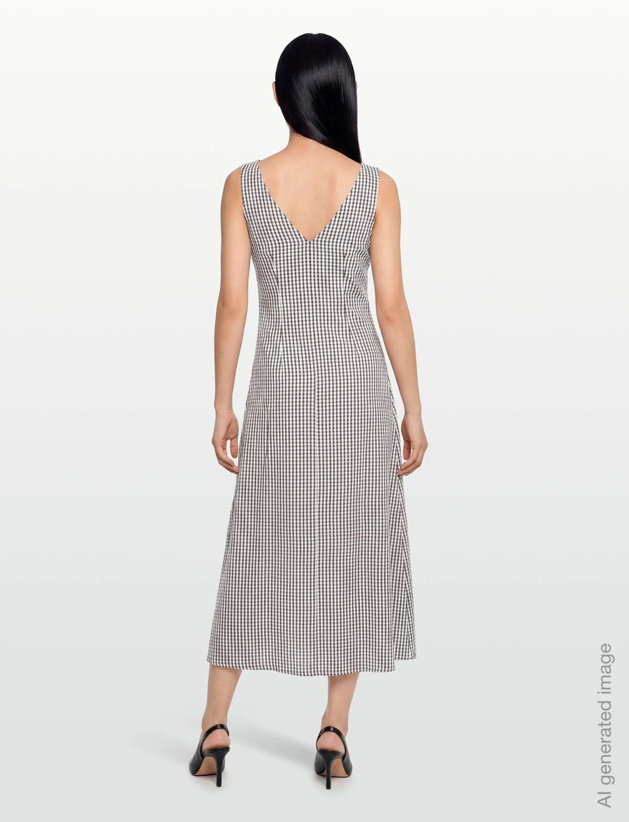 Vila - VITERNI S/L V-NECK ANKLE DRESS/KA - maksikleidid - slate black - 4