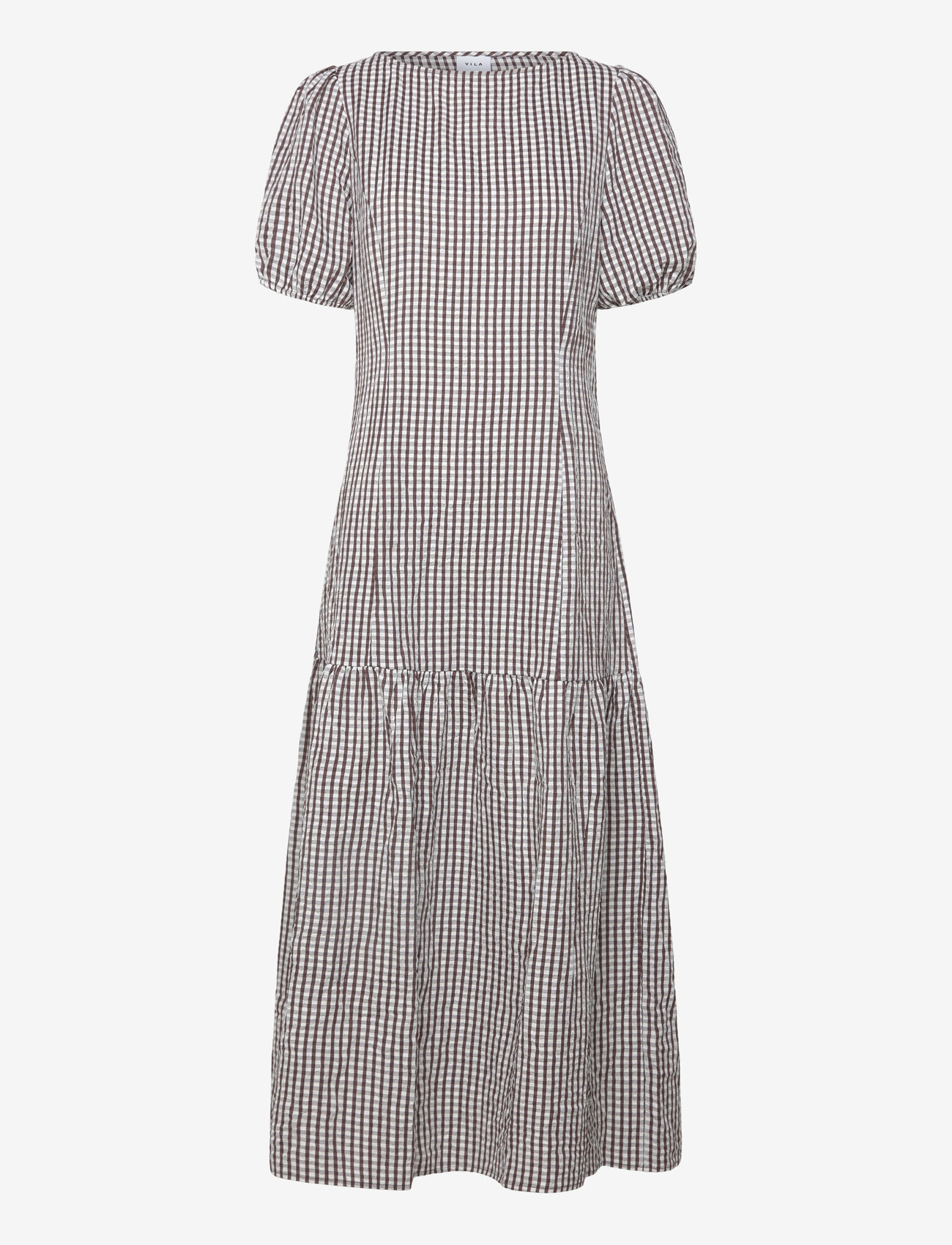 Vila - VITERNI S/S BOATNECK ANKLE DRESS/KA - maxikleider - slate black - 0