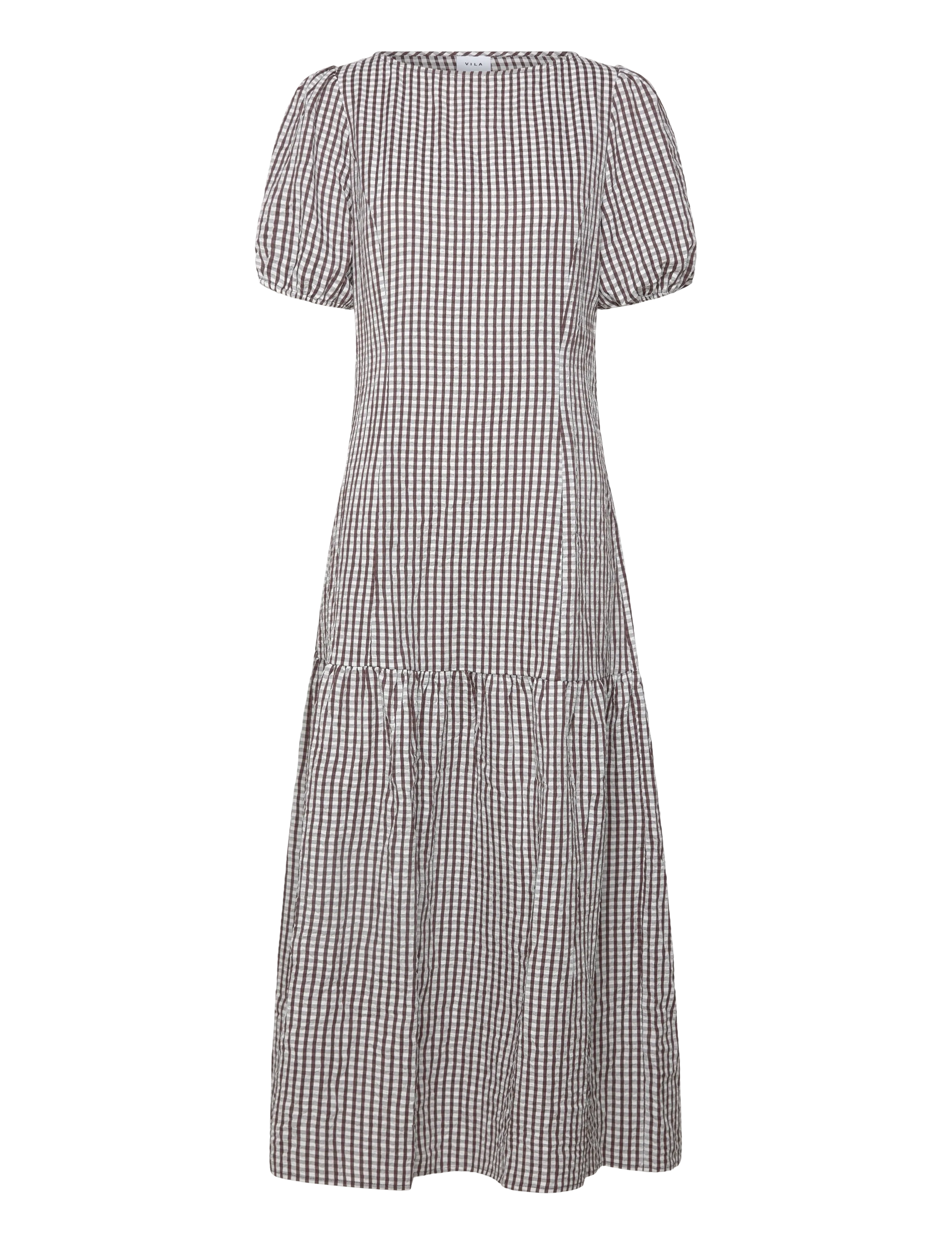 Vila VITERNI S/S BOATNECK ANKLE DRESS/KA - Kleidung - SLATE BLACK / grey