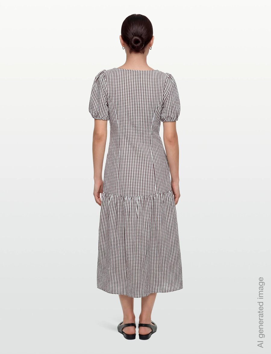 Vila - VITERNI S/S BOATNECK ANKLE DRESS/KA - maxi dresses - slate black - 4