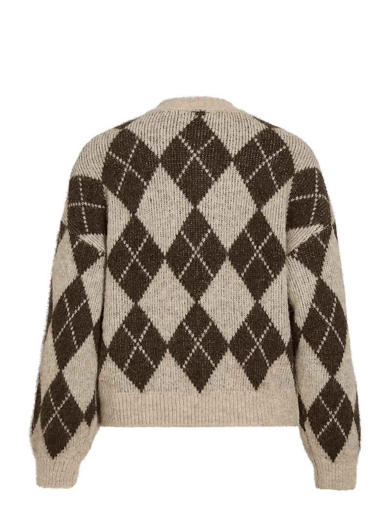 Vila - VIKARLEY L/S BUTTON DETAIL CARDIGAN - cardigans - natural melange - 2