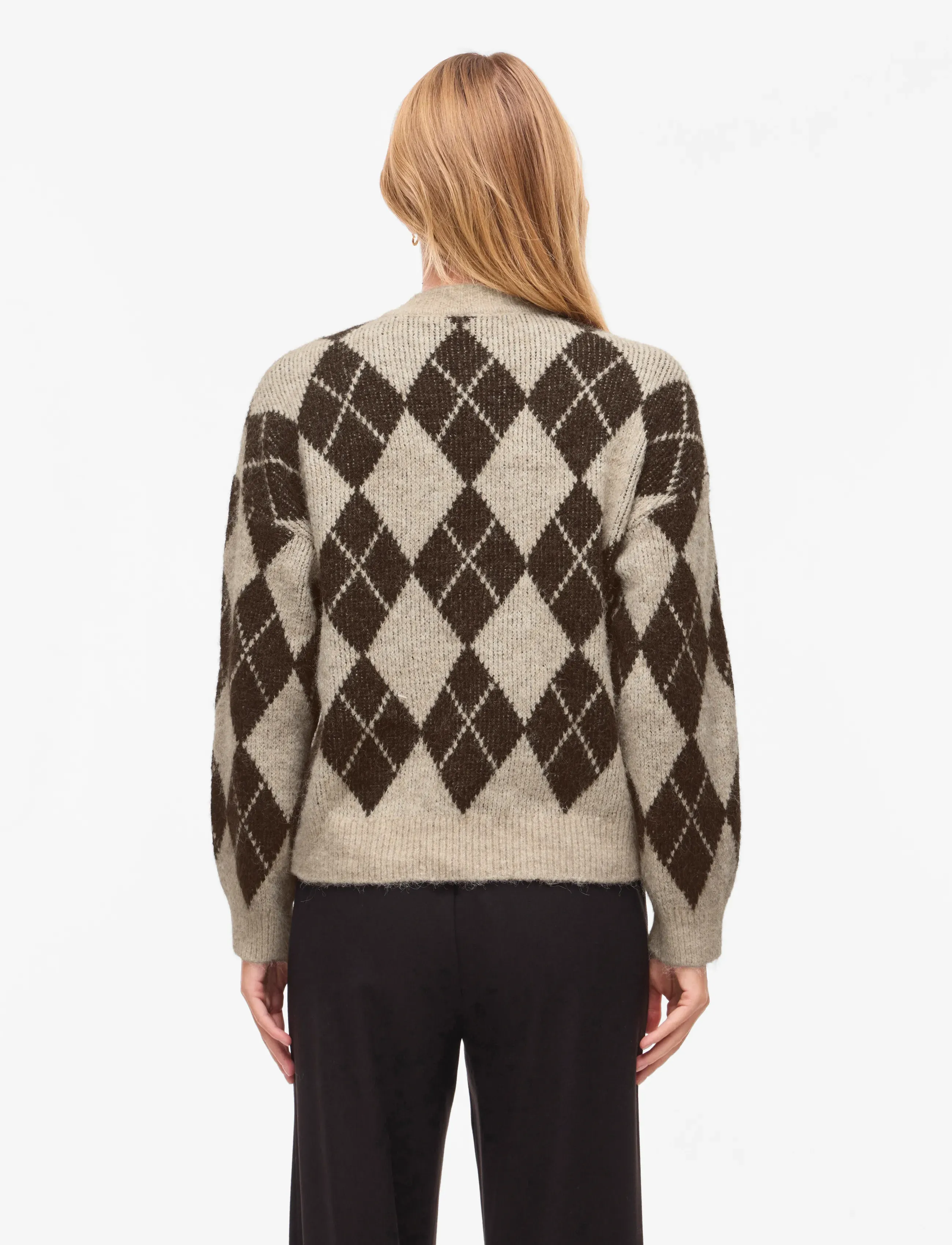 Vila - VIKARLEY L/S BUTTON DETAIL CARDIGAN - cardigans - natural melange - 3