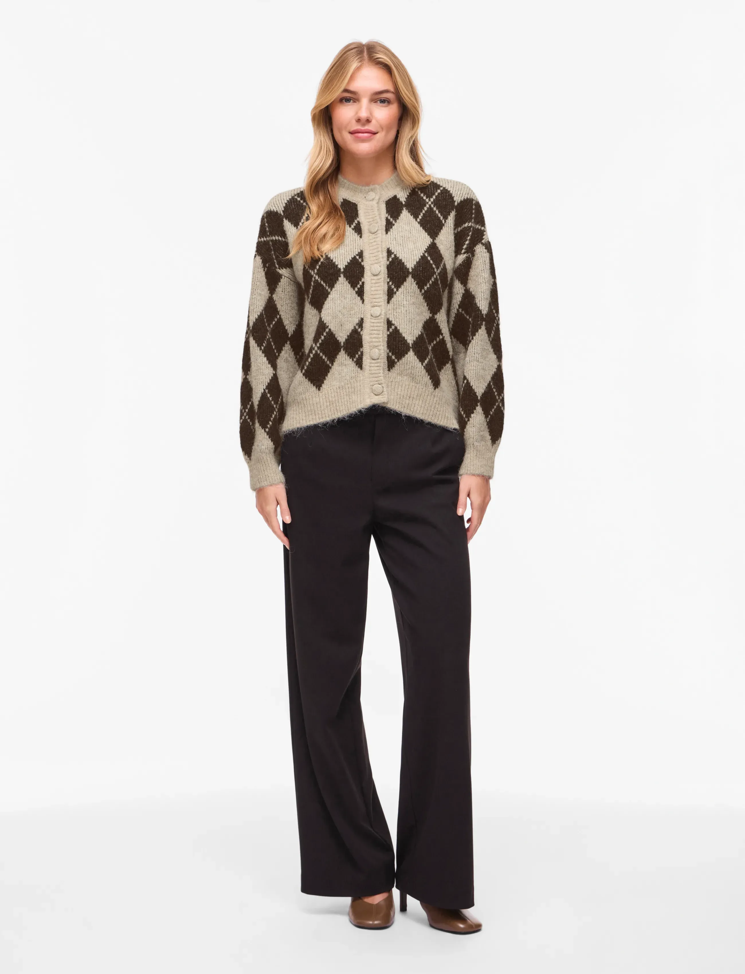 Vila - VIKARLEY L/S BUTTON DETAIL CARDIGAN - cardigans - natural melange - 4
