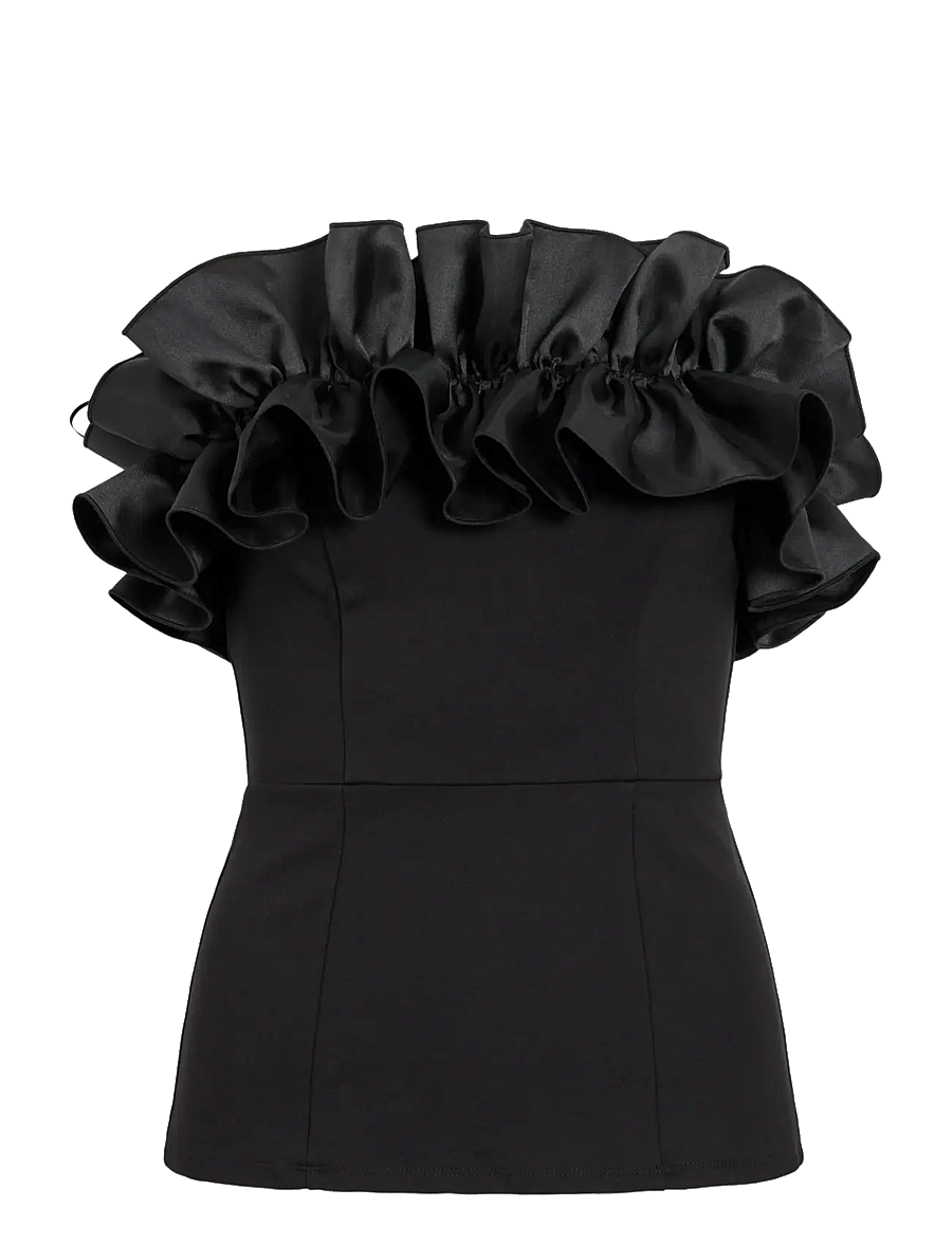 Vila - VILISSE STRAPLESS TOP/DC - varrukateta topid - black beauty - 0