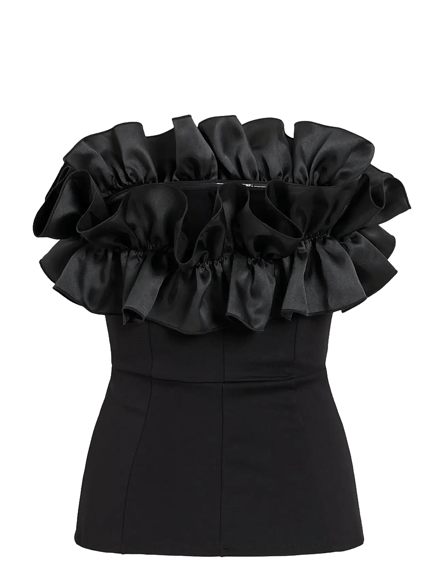Vila - VILISSE STRAPLESS TOP/DC - varrukateta topid - black beauty - 1