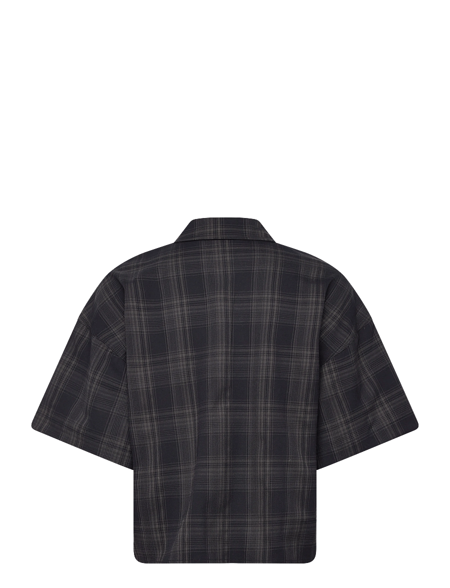 Vila - VISINA 2/4 CHECK SHIRT - kurzärmlige hemden - navy blazer - 2