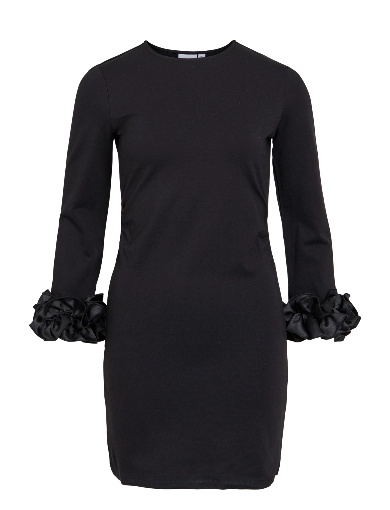 Vila VILISSE O-NECK 7/8 SHORT DRESS/DC - Liibuvad kleidid - BLACK BEAUTY / black