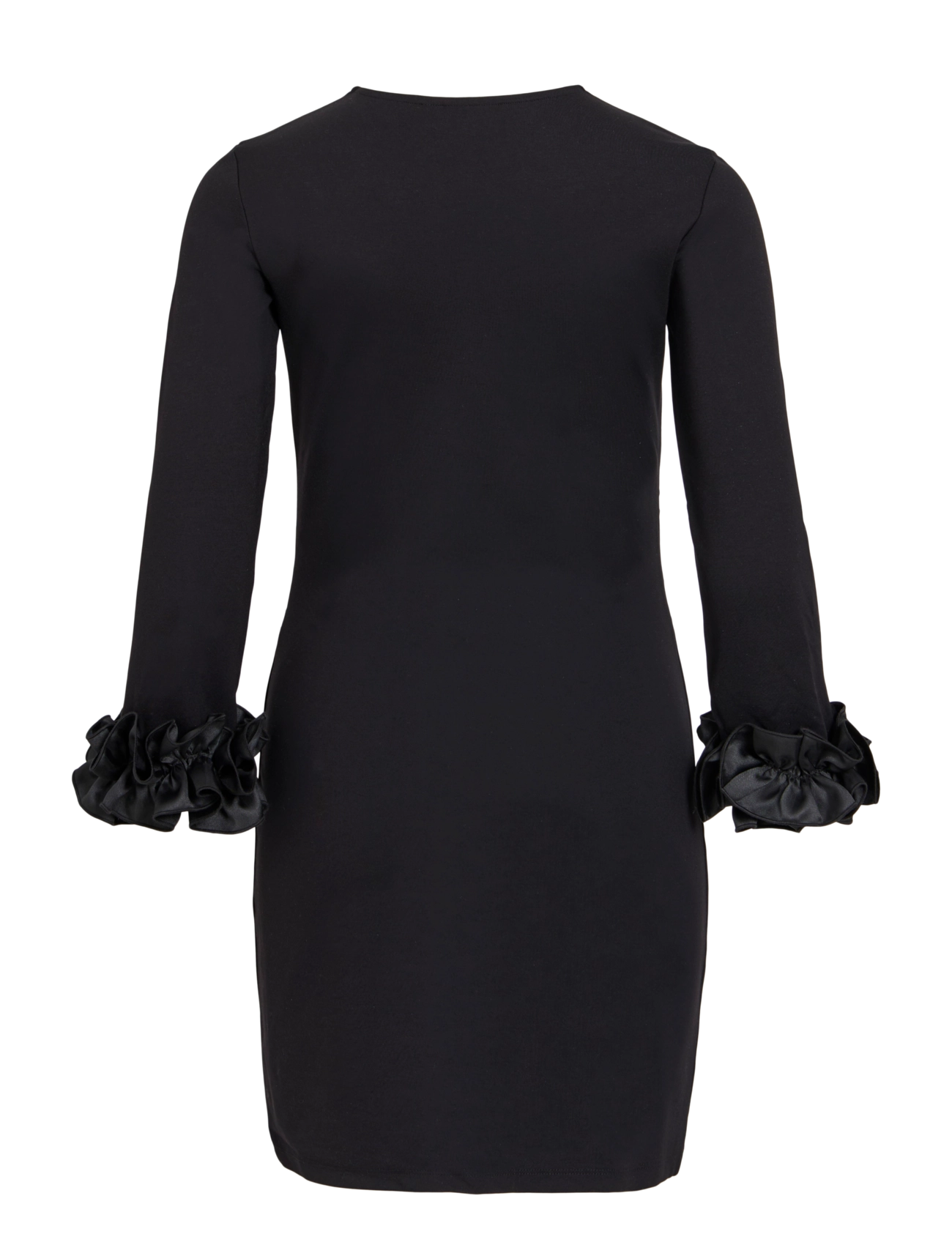 Vila - VILISSE O-NECK 7/8 SHORT DRESS/DC - black beauty - 1