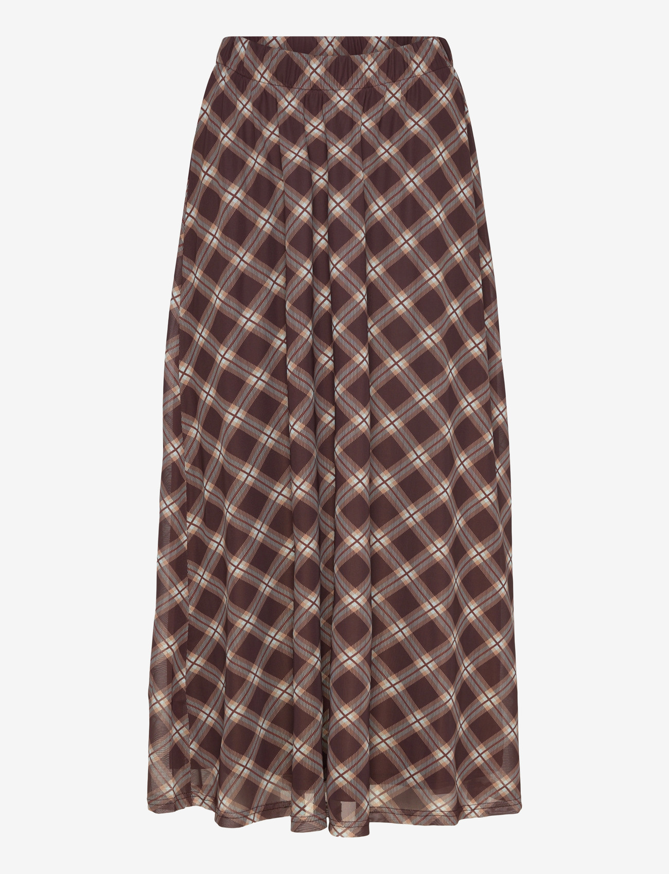 Vila - VININNA NEW MESH HW ANKLE SKIRT - maxikjolar - coffee bean - 0