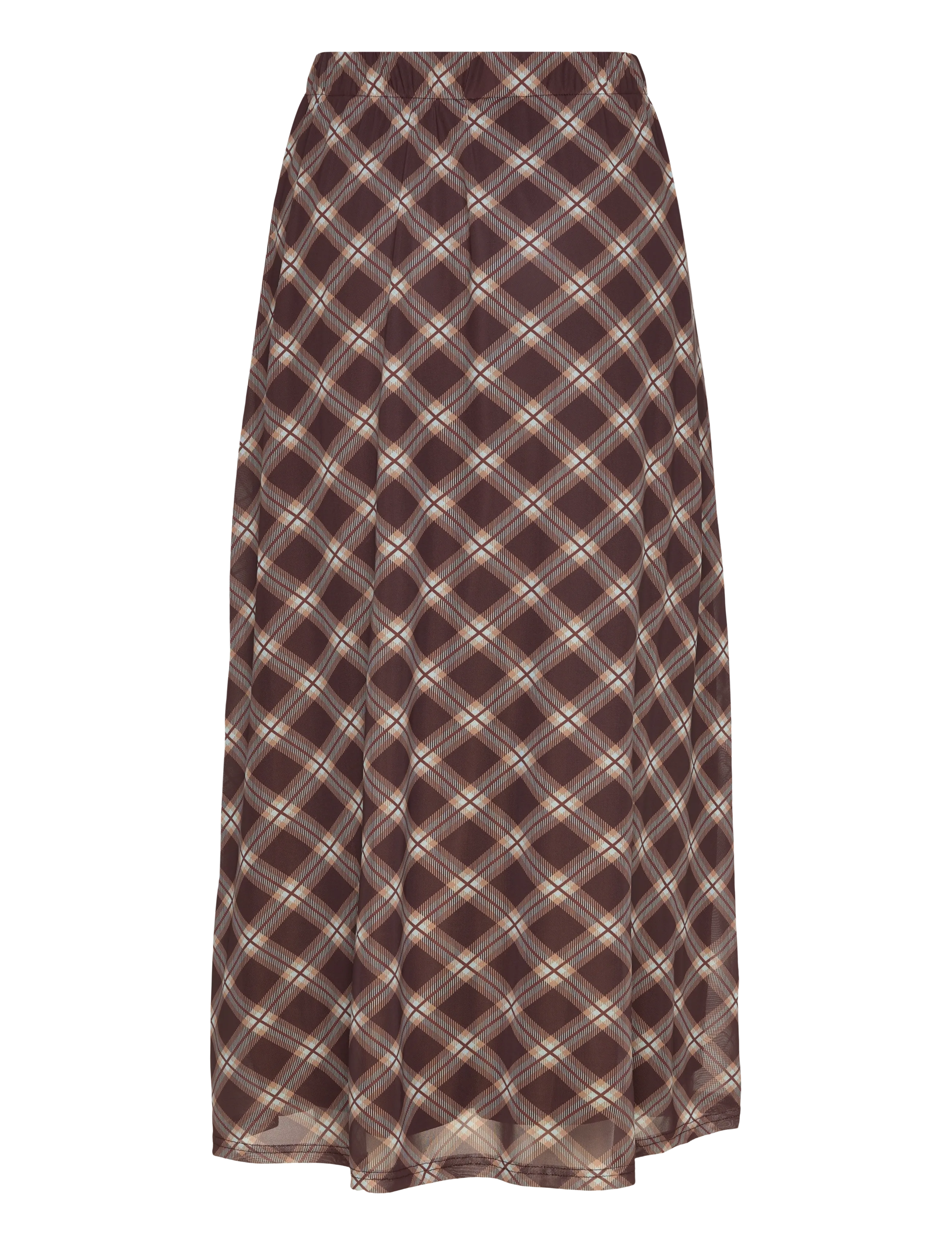 Vila - VININNA NEW MESH HW ANKLE SKIRT - maxi nederdele - coffee bean - 2