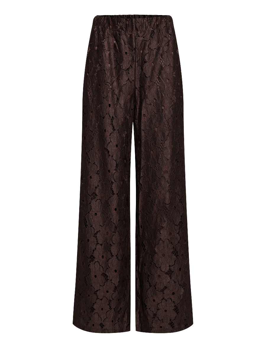 Vila - VITONATO HW WIDE PANTS/RC - laia säärega püksid - coffee bean - 0