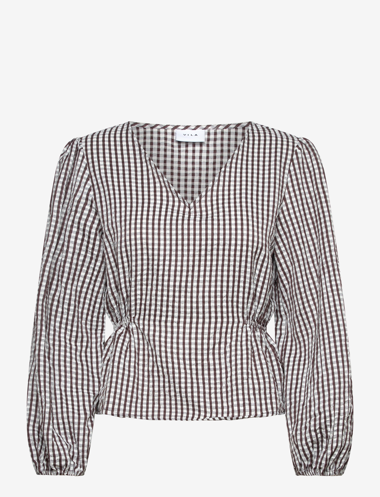 Vila - VITERNI V-NECK L/S TOP/KA - langærmede bluser - slate black - 0