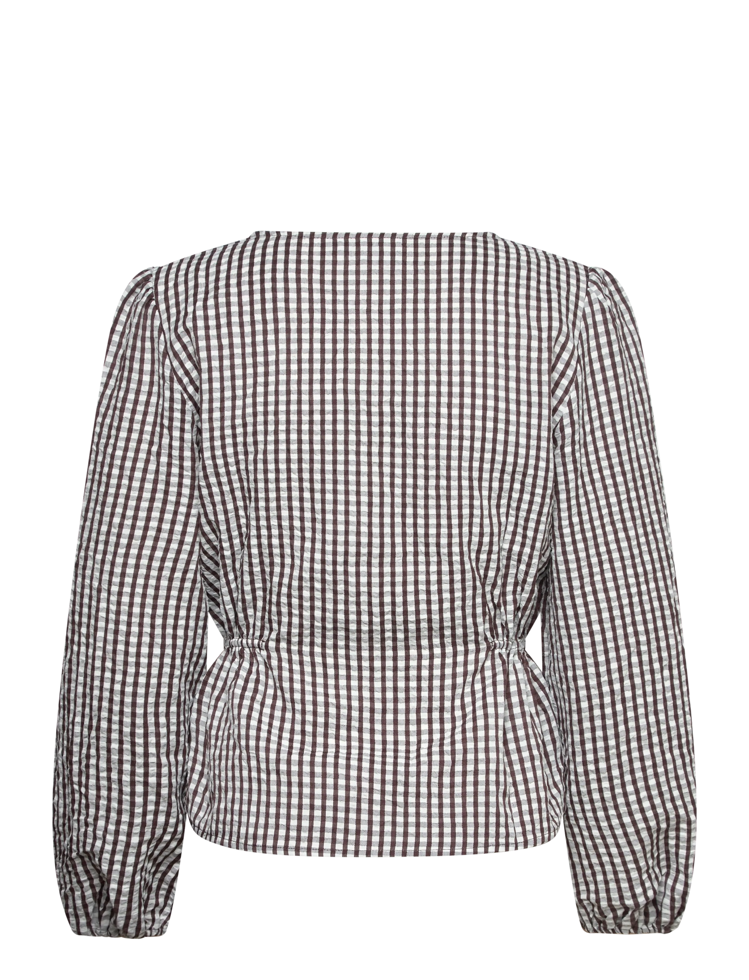 Vila - VITERNI V-NECK L/S TOP/KA - långärmade blusar - slate black - 1