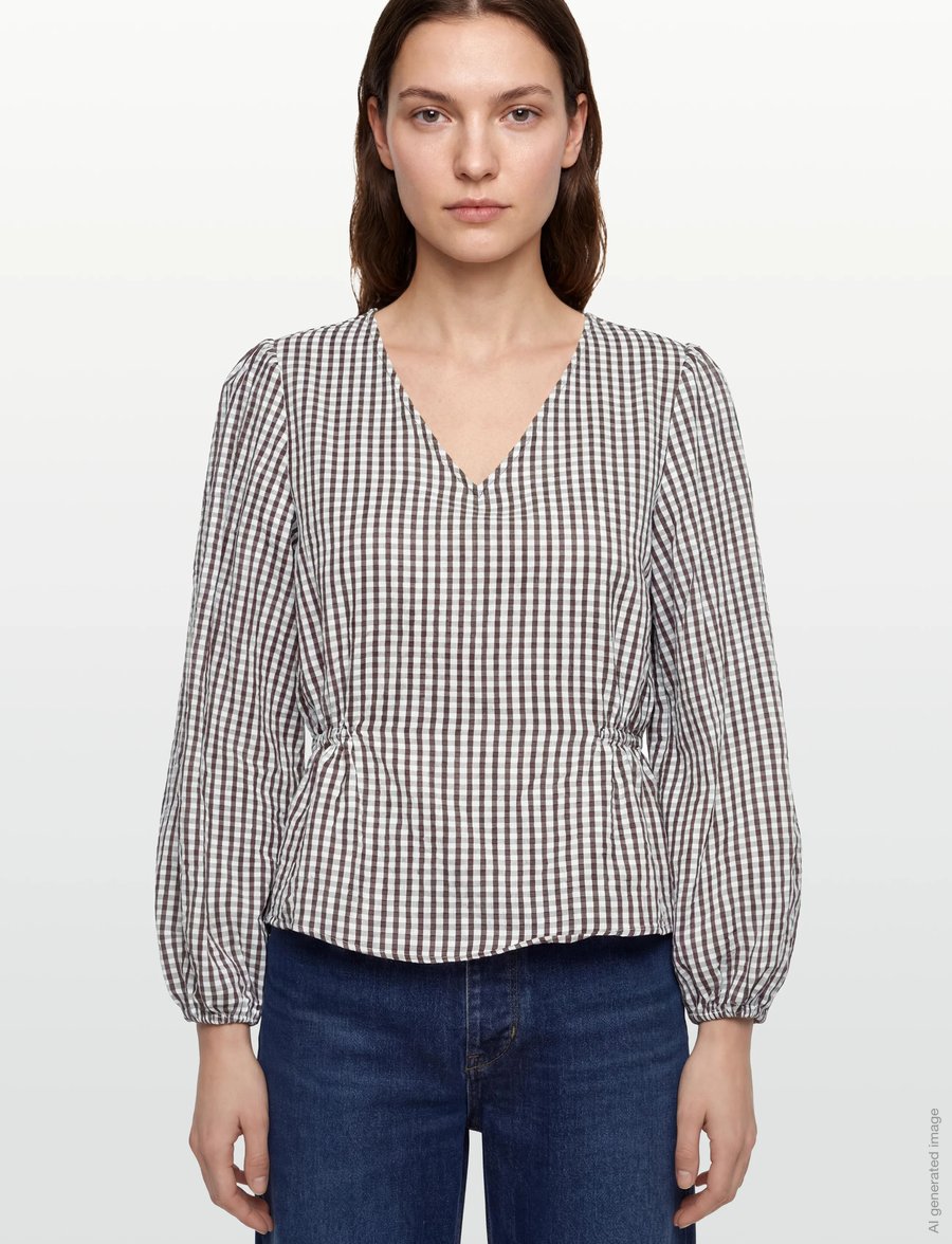 Vila - VITERNI V-NECK L/S TOP/KA - långärmade blusar - slate black - 3