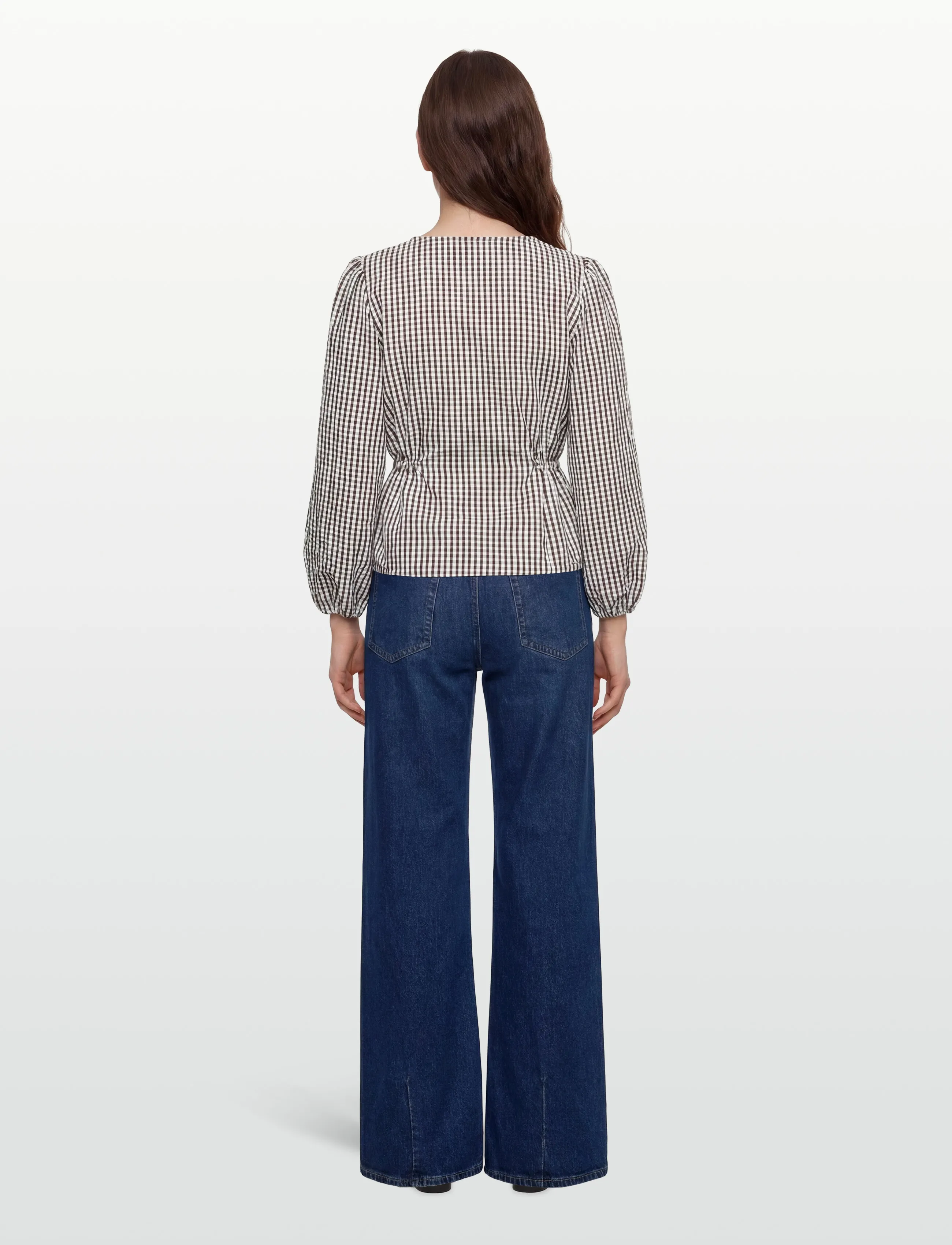 Vila - VITERNI V-NECK L/S TOP/KA - långärmade blusar - slate black - 4