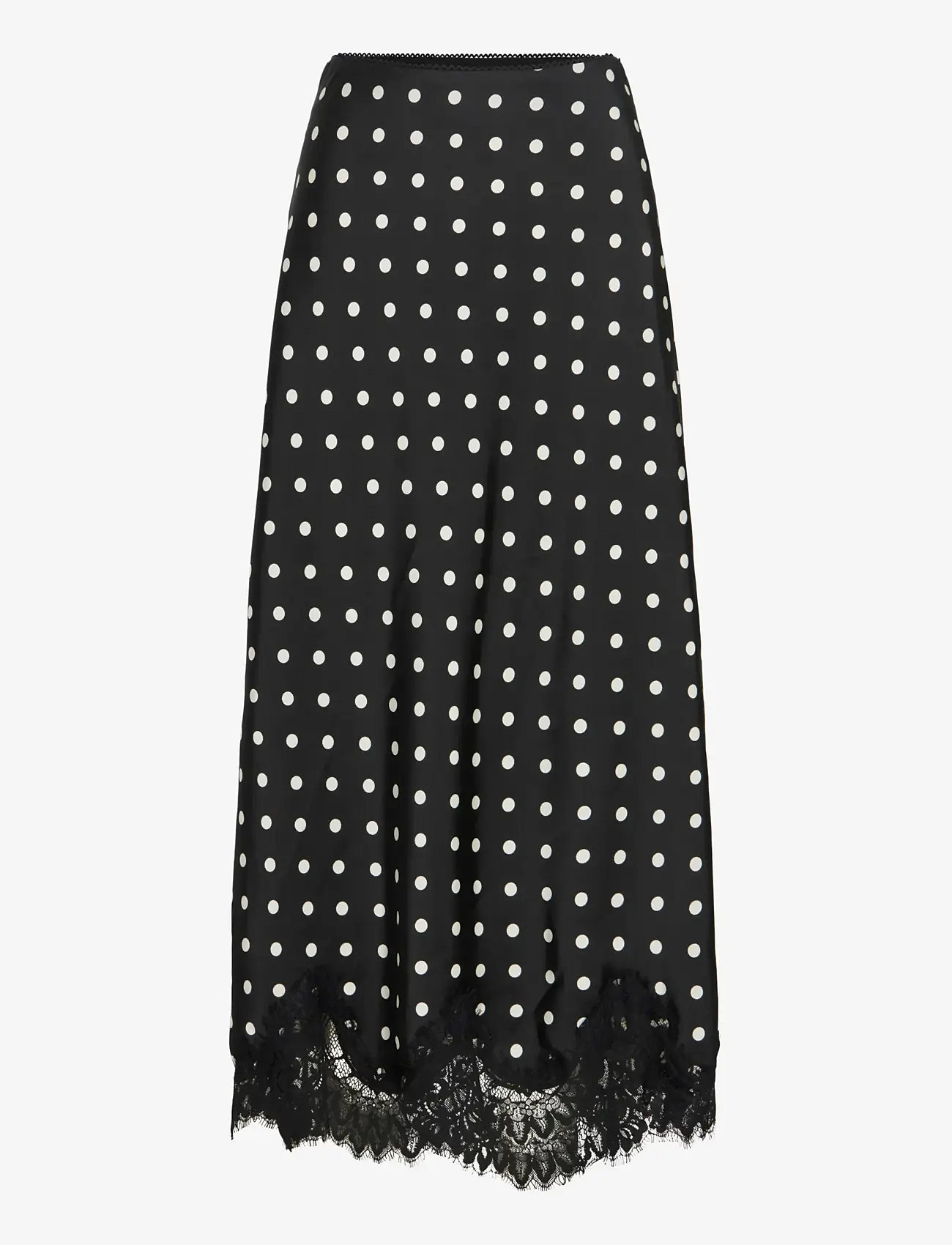 Vila - VIDOTA ANKLE SKIRT - satin skirts - black - 1