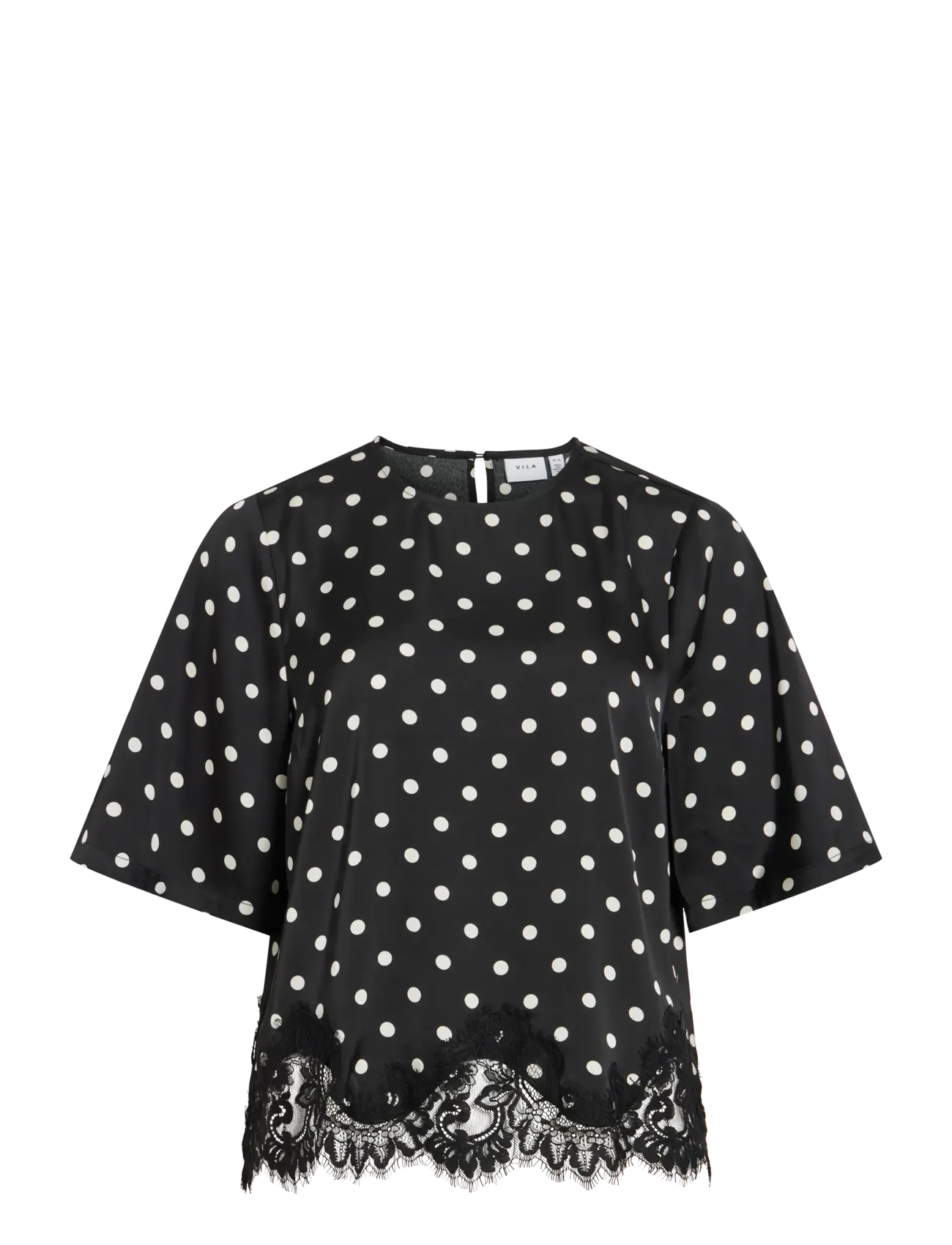 VIDOTA 2/4 LACE TOP - BLACK