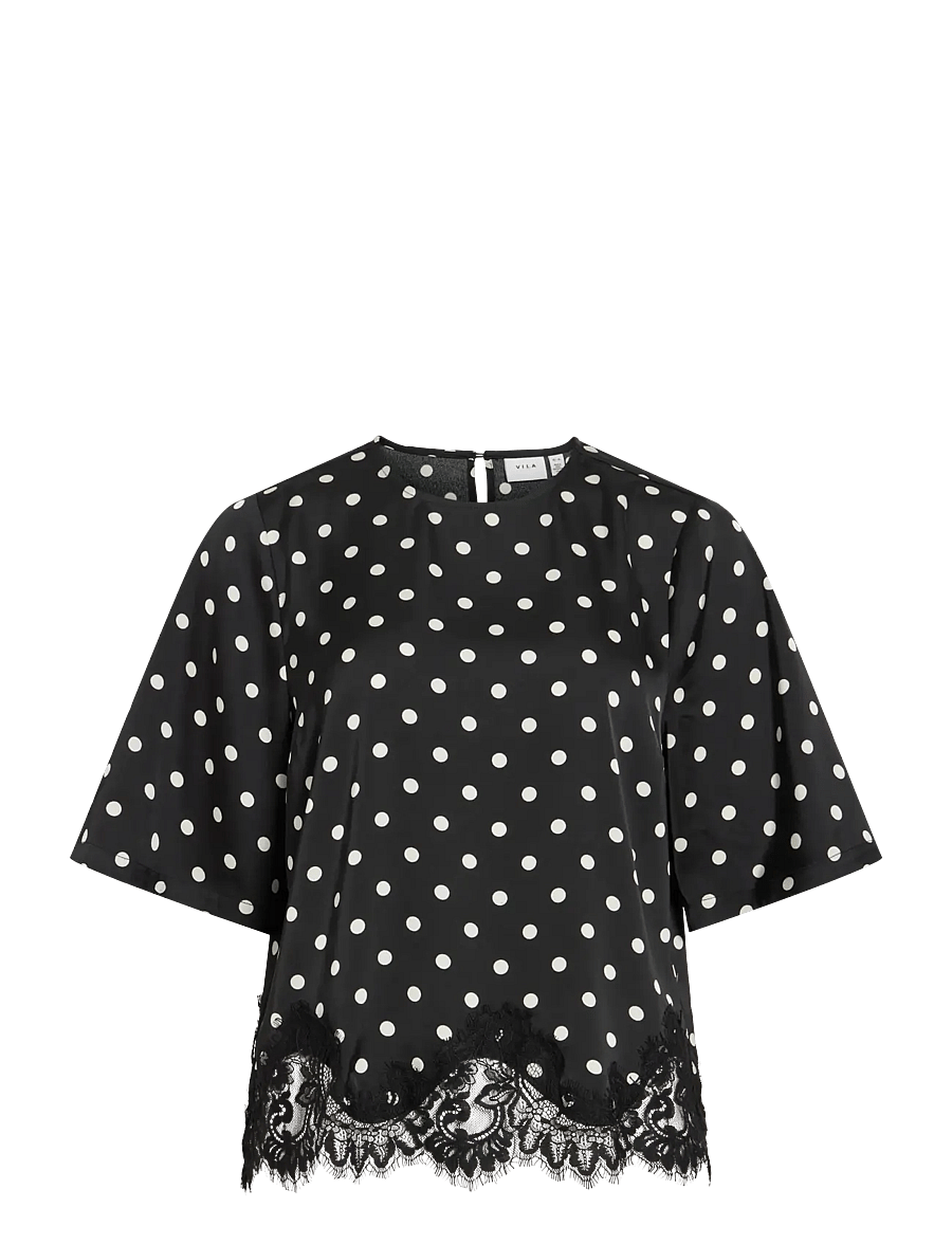 Vila - VIDOTA 2/4 LACE TOP - black - 1
